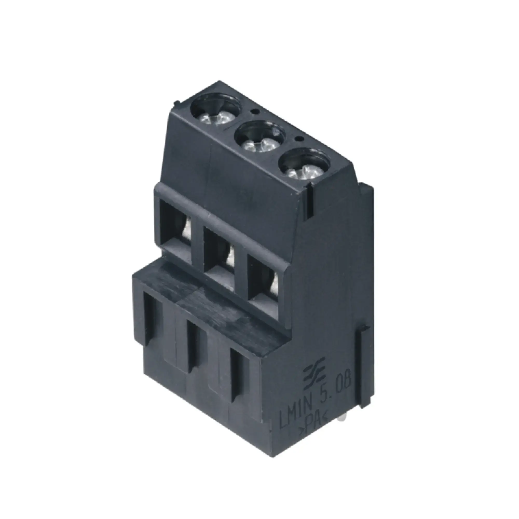 Weidmüller 1766330000 PCB terminal, 320 V, 17.5 A, Pitch in mm: 5.08, 2.5 mm², Number of poles: 3, Clamping yoke connection, THT solder connection, 90°, Box (img_001)