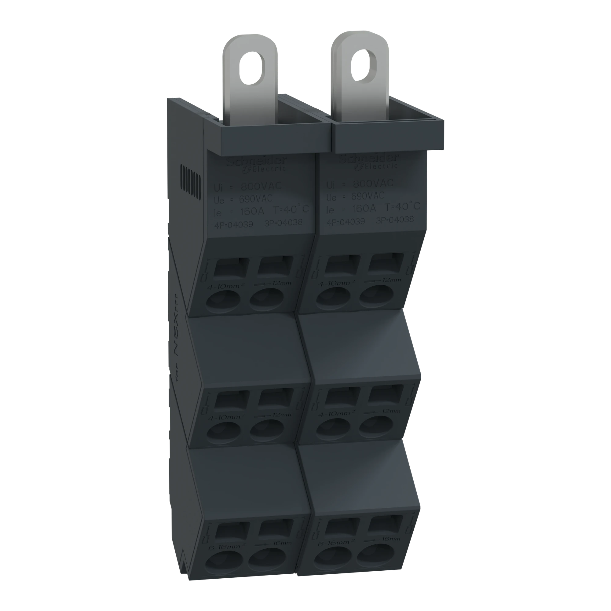 Schneider Electric LVS04038 PrismaSeT-P, Linergy DP, Distribution Block, 3-pole, 160A (img_001)