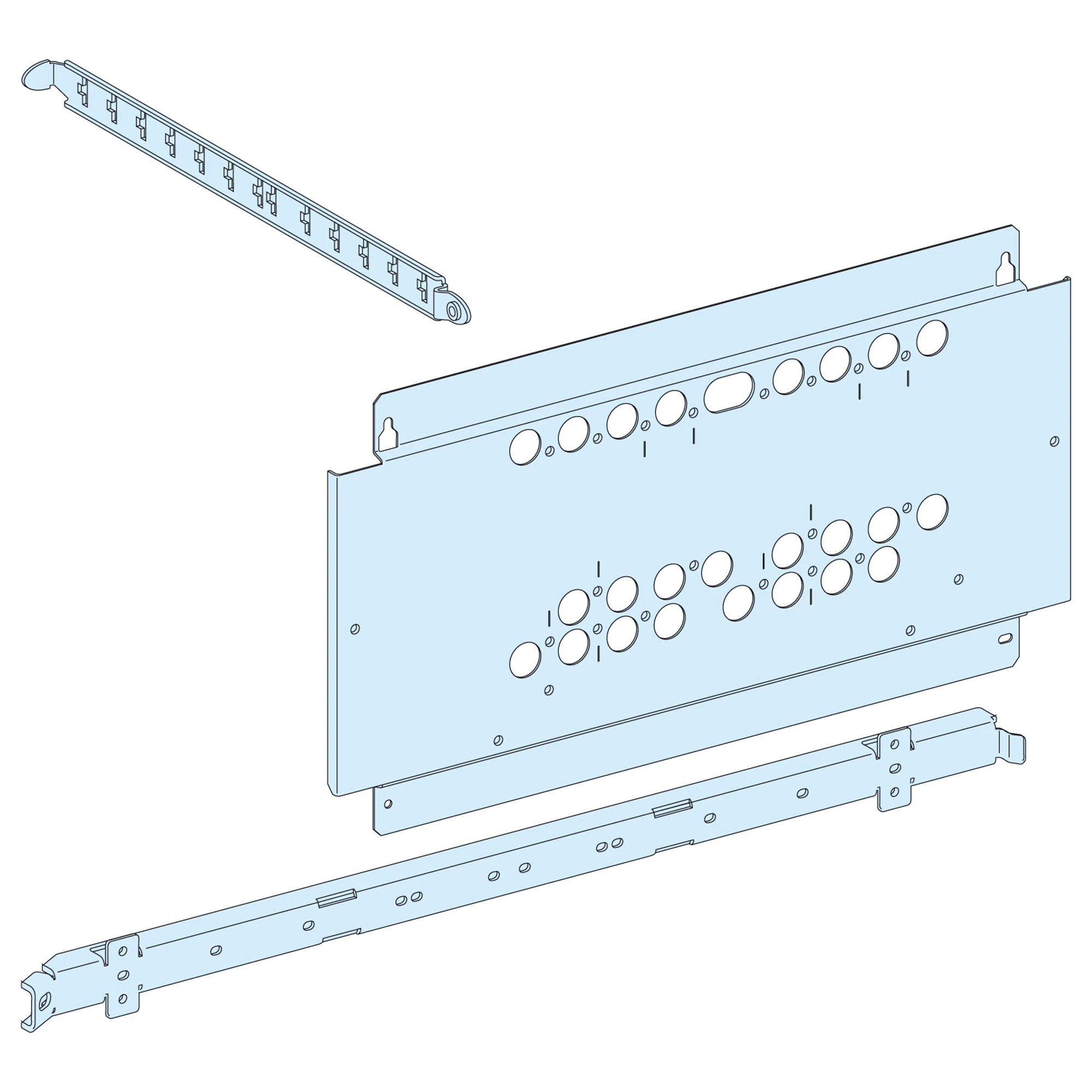 Schneider Electric LVS03428 PrismaSeT-P, Mounting plate, for network switching, INS-INV/NSX100-250, Rotary drive, vertical, Width=650mm, Height=9 Modules (img_001) Schneider Electric LVS03428 PrismaSeT-P, Mounting plate, for network switching, INS-INV/NSX100-250, Rotary drive, vertical, Width=650mm, Height=9 Modules (img_001)