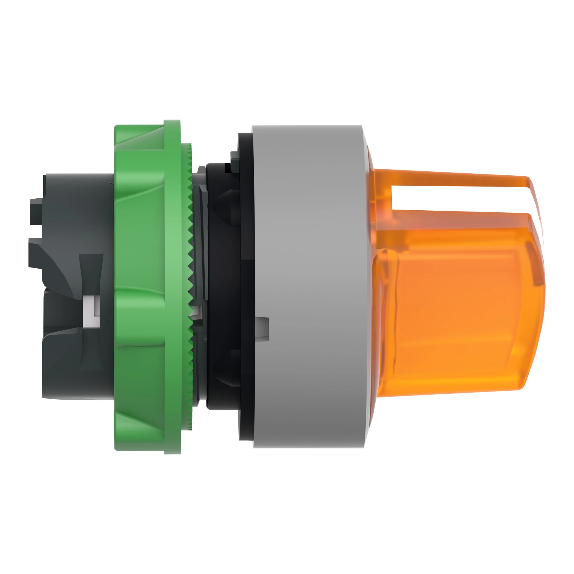 Schneider Electric ZB5AK1253C0 Illuminated selector switch, front element, Harmony XB5, plastic, 22mm orange, for universal LED, 2 positions, latching (img_003)