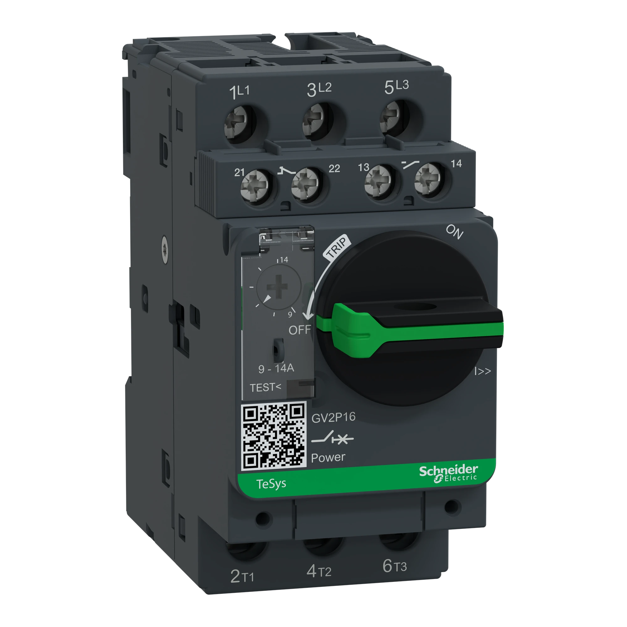 Schneider Electric GV2P16AE11TQ Motor Protection Circuit Breaker GV2-P, 9-14A, 3p 3d, Thermomagnetic Trip (img_001) Schneider Electric GV2P16AE11TQ Motor Protection Circuit Breaker GV2-P, 9-14A, 3p 3d, Thermomagnetic Trip (img_001)
