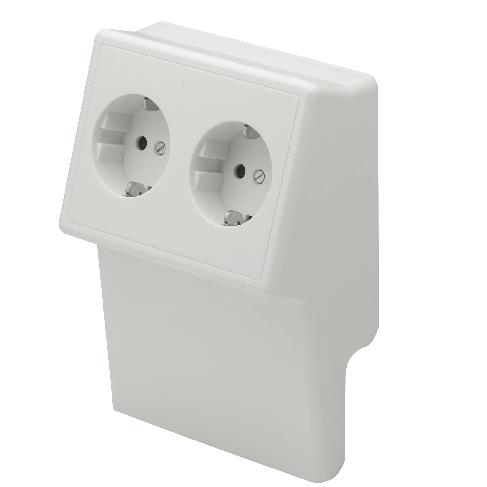 GEWISS NP42837 SLK-SLTK DOUBLE ENCL. +DEV. 50X20 RAL 9001 (img_001)