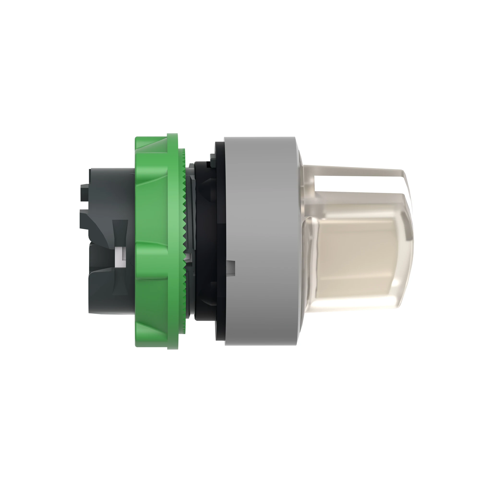 Schneider Electric ZB5AK1413C0 Pilot light selector switch, front element, Harmony XB5, plastic, 22mm, white, for universal LED, 2 positions, momentary (img_003)