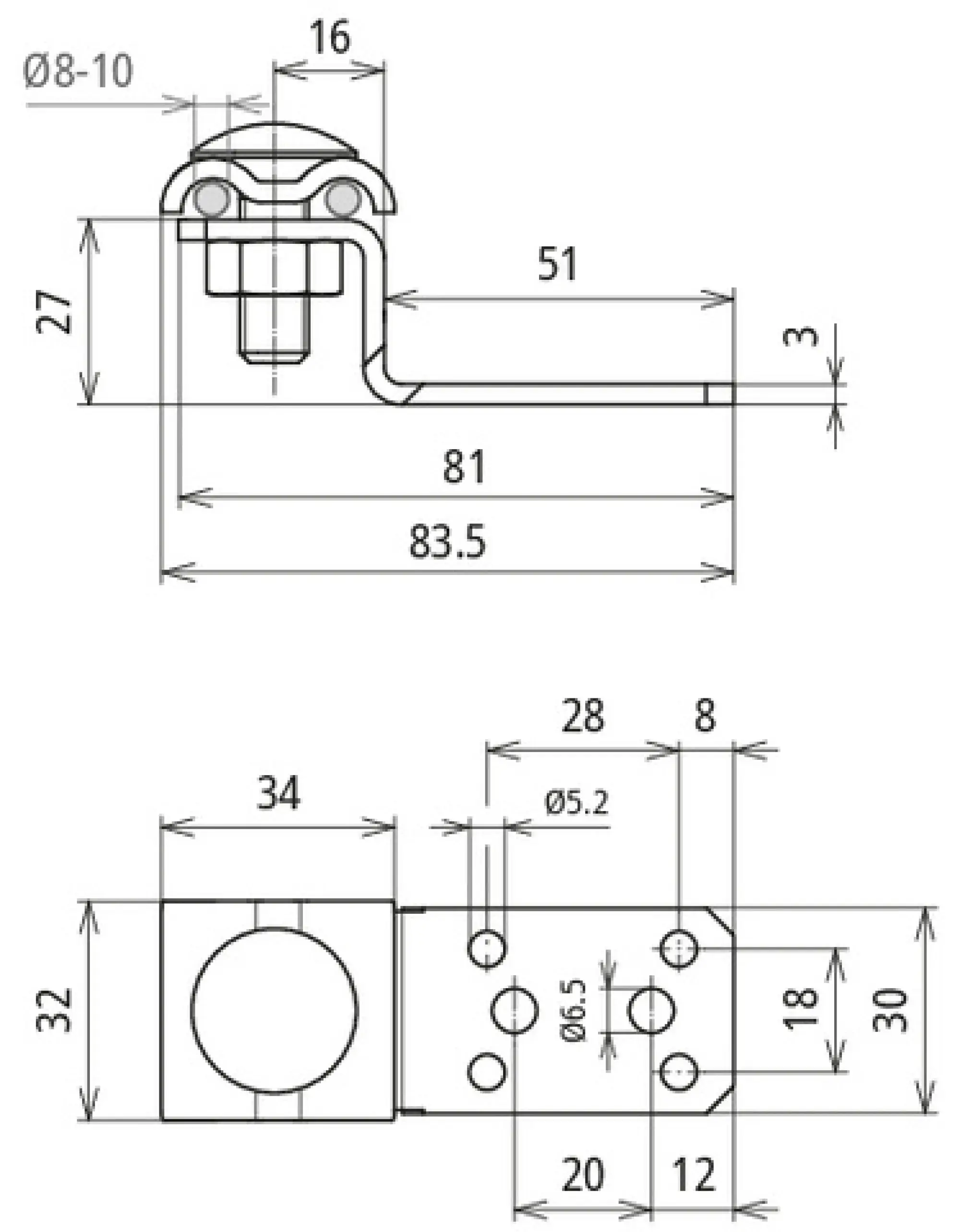 Dehn 377209 Z-shaped, V2A connection bracket w. double clamp f. Rd. 8-10mm V2A (img_002) Dehn 377209 Z-shaped, V2A connection bracket w. double clamp f. Rd. 8-10mm V2A (img_002)