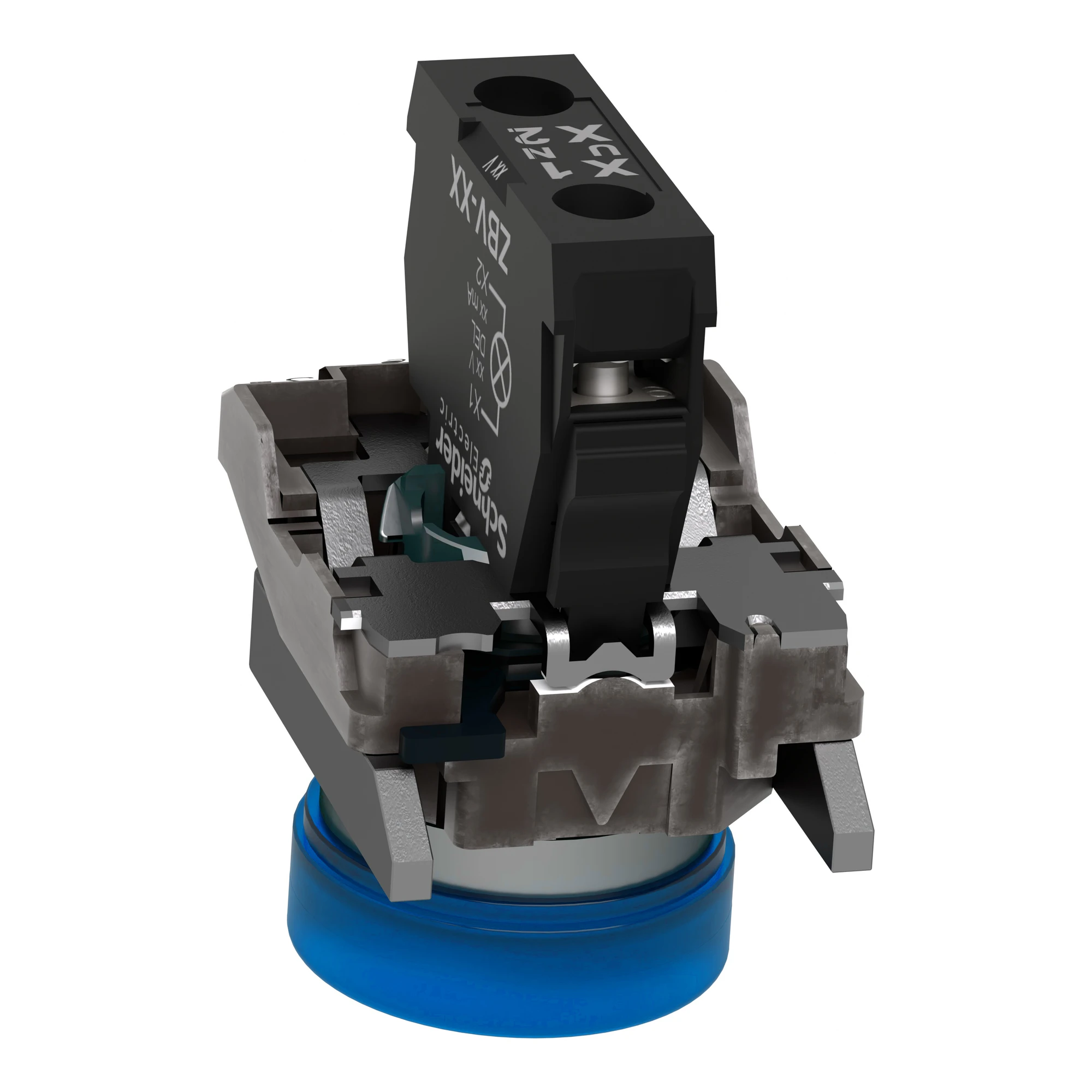 Schneider Electric XB4BVM6 Pilot light, Harmony XB4, Metal, 22mm, blue, universal LED, smooth dome, screw terminal, 230-240V AC (img_006) Schneider Electric XB4BVM6 Pilot light, Harmony XB4, Metal, 22mm, blue, universal LED, smooth dome, screw terminal, 230-240V AC (img_006)