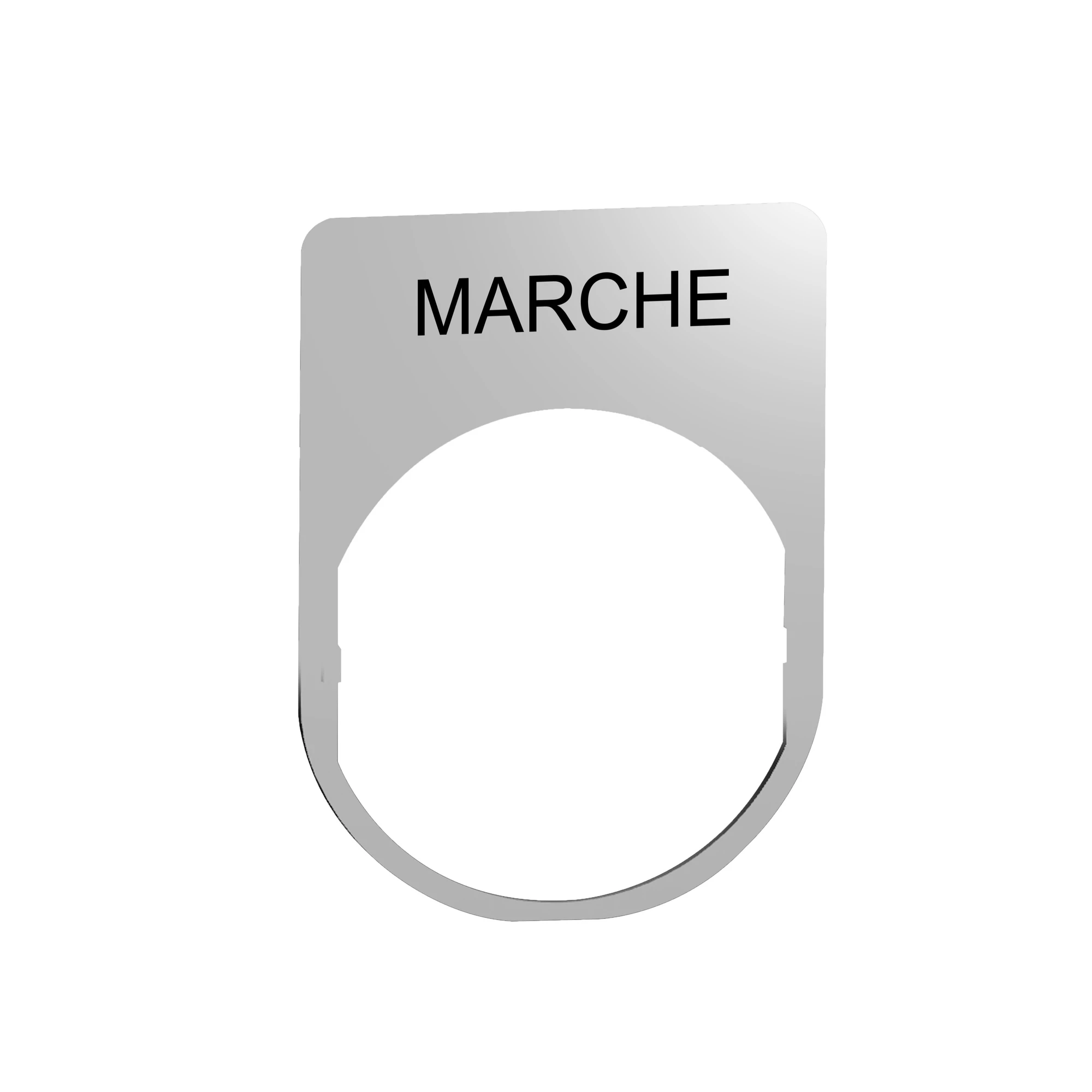 Schneider Electric ZBYM2103 Label holder 30x40mm, with inscription MARCHE, for Harmony 22mm, metal (img_001)