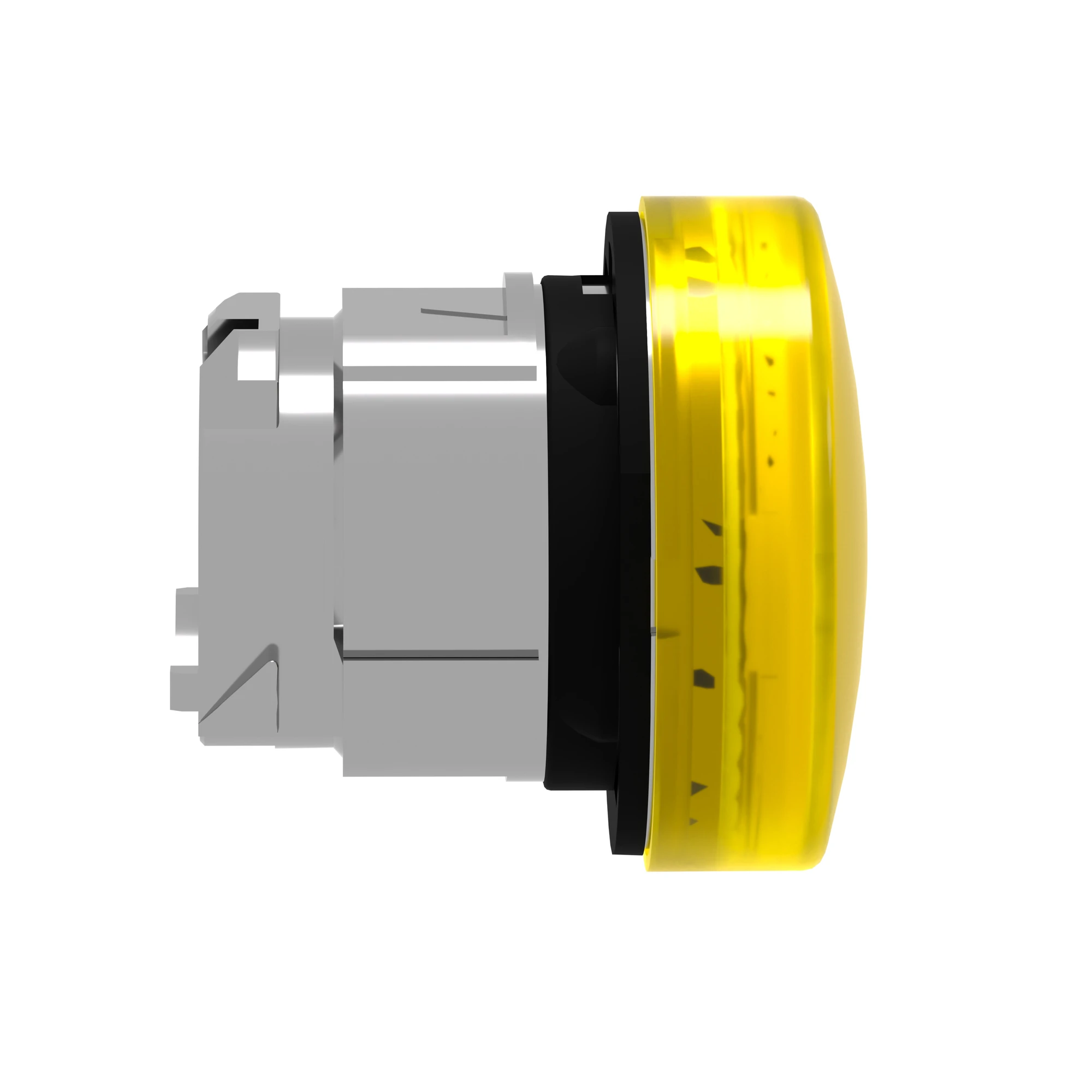 Schneider Electric ZB4BV083E Pilot light, front element, Harmony XB4, metal, 22mm, yellow, for universal LED, smooth dome, for insert label (img_002)