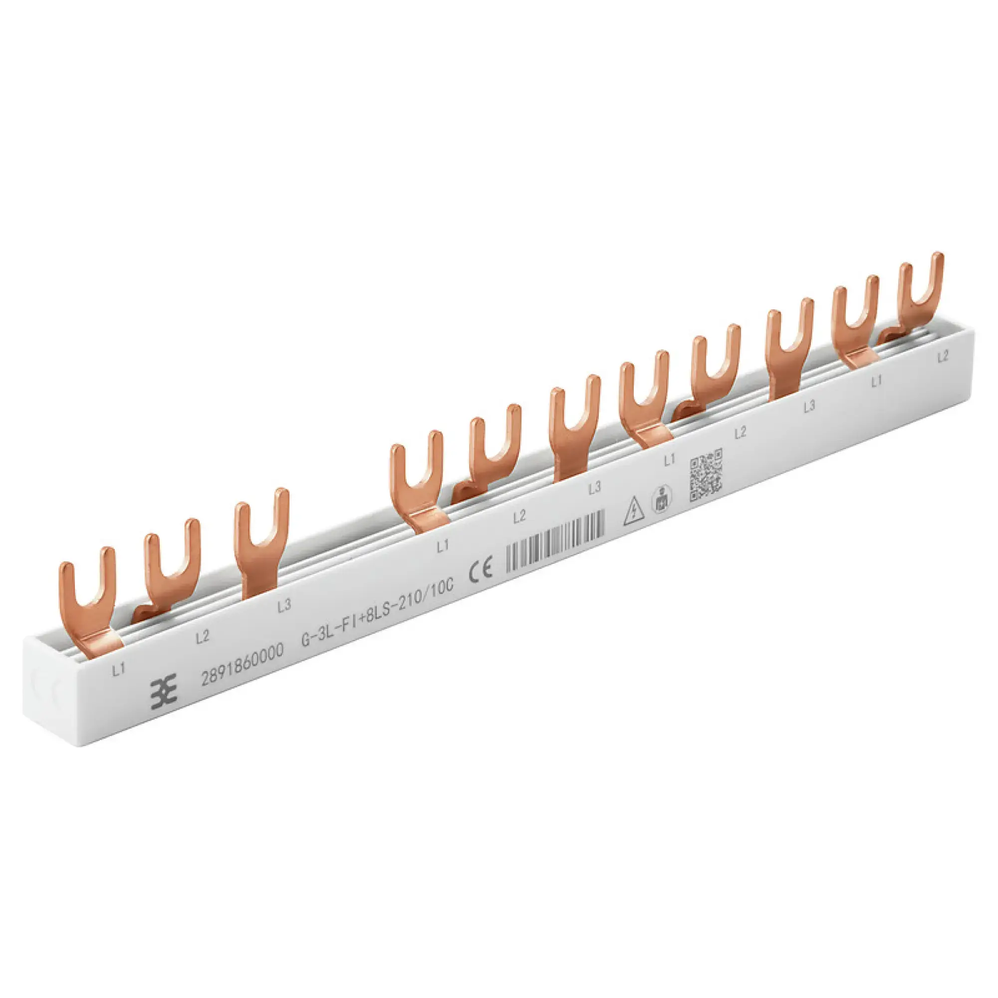 Weidmüller 2891860000 Phase busbar (Terminals), 63, Number of poles: 11, Insulated: Yes G-3L-FI+8LS-210/10 C (img_001)