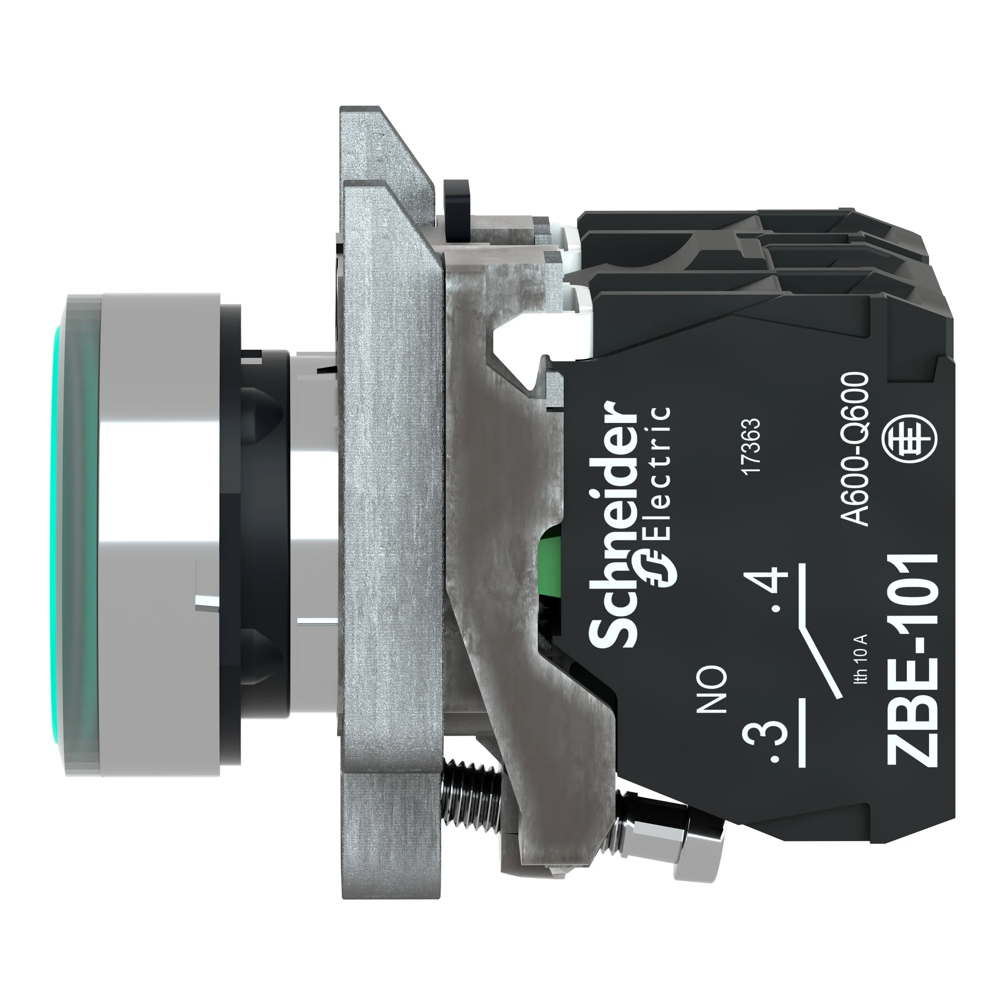 Schneider Electric XB4BW3365 Illuminated push-button, Harmony XB4, metal, 22mm, green, unmarked, incandescent lamp BA9s, smooth dome, 1NO+1NC, 250V (img_005) Schneider Electric XB4BW3365 Illuminated push-button, Harmony XB4, metal, 22mm, green, unmarked, incandescent lamp BA9s, smooth dome, 1NO+1NC, 250V (img_005)