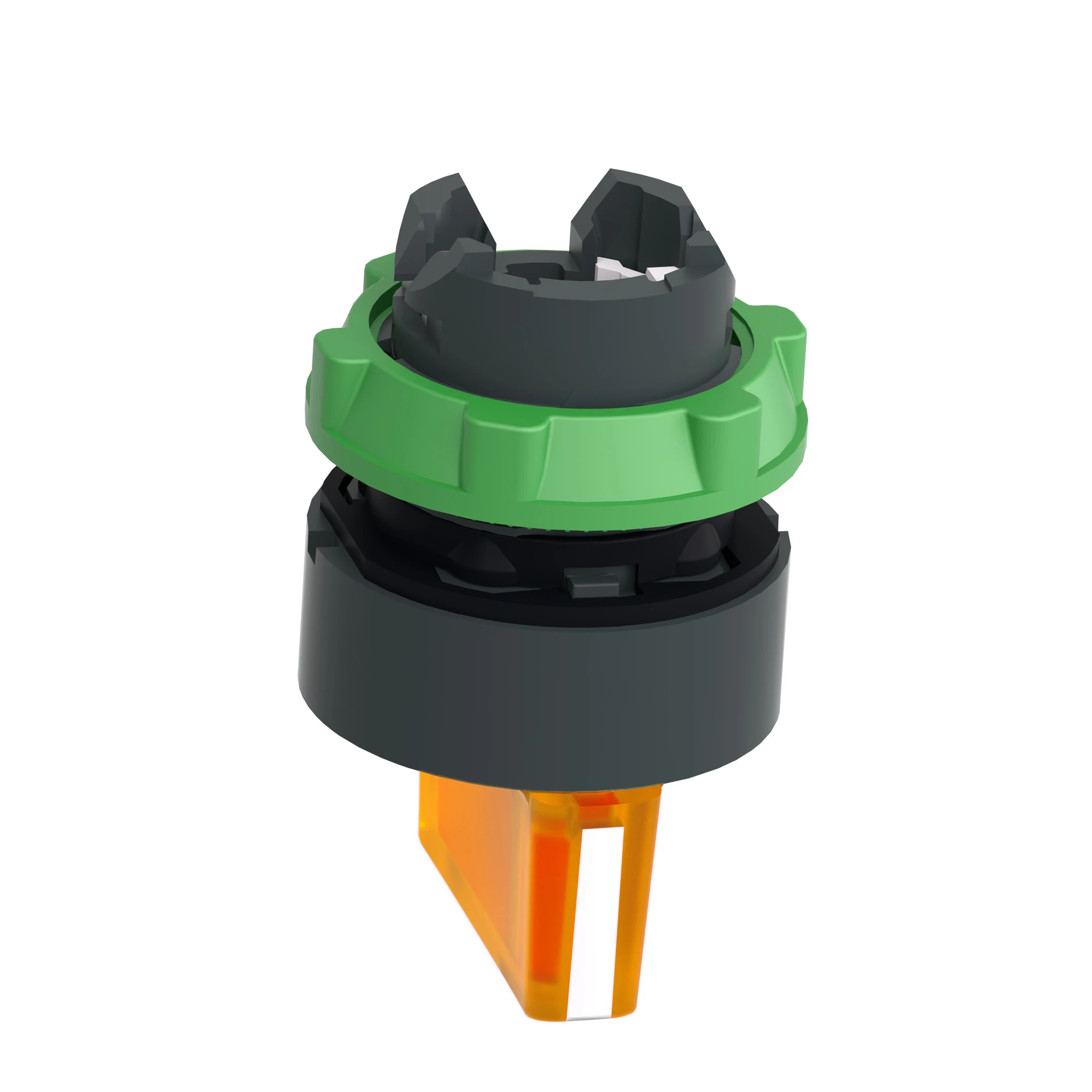 Schneider Electric ZB5AK1553 Illuminated Selector Switch, Front Element, Harmony XB5, Plastic, 22mm, Orange, for Universal LED, 3 Positions, Latching (img_007)
