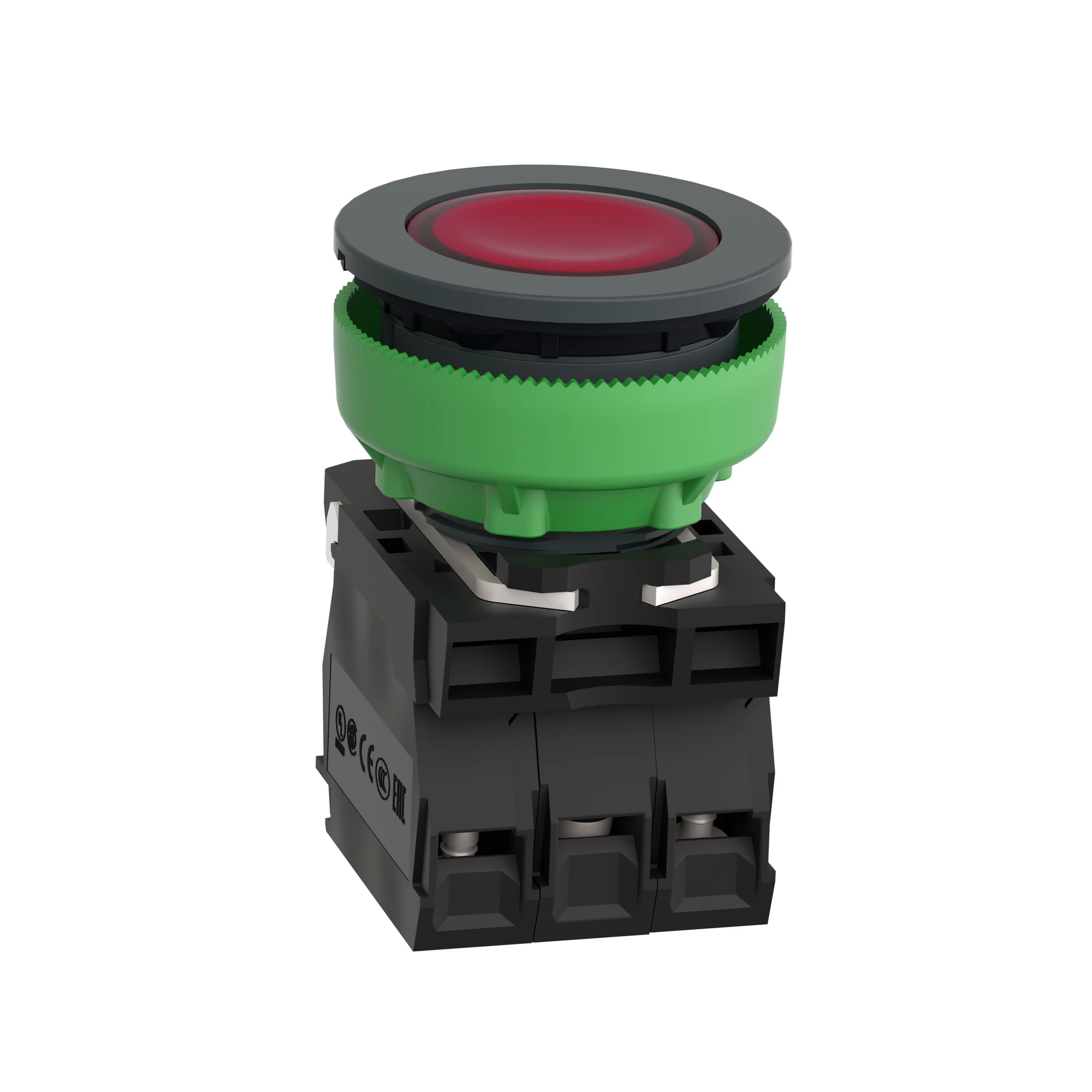 Schneider Electric XB5FW34G5 Illuminated push-button, Harmony XB5F, plastic, antimicrobial, red, 30mm, universal LED, 1NO + 1NC, 110-120V AC (img_006)