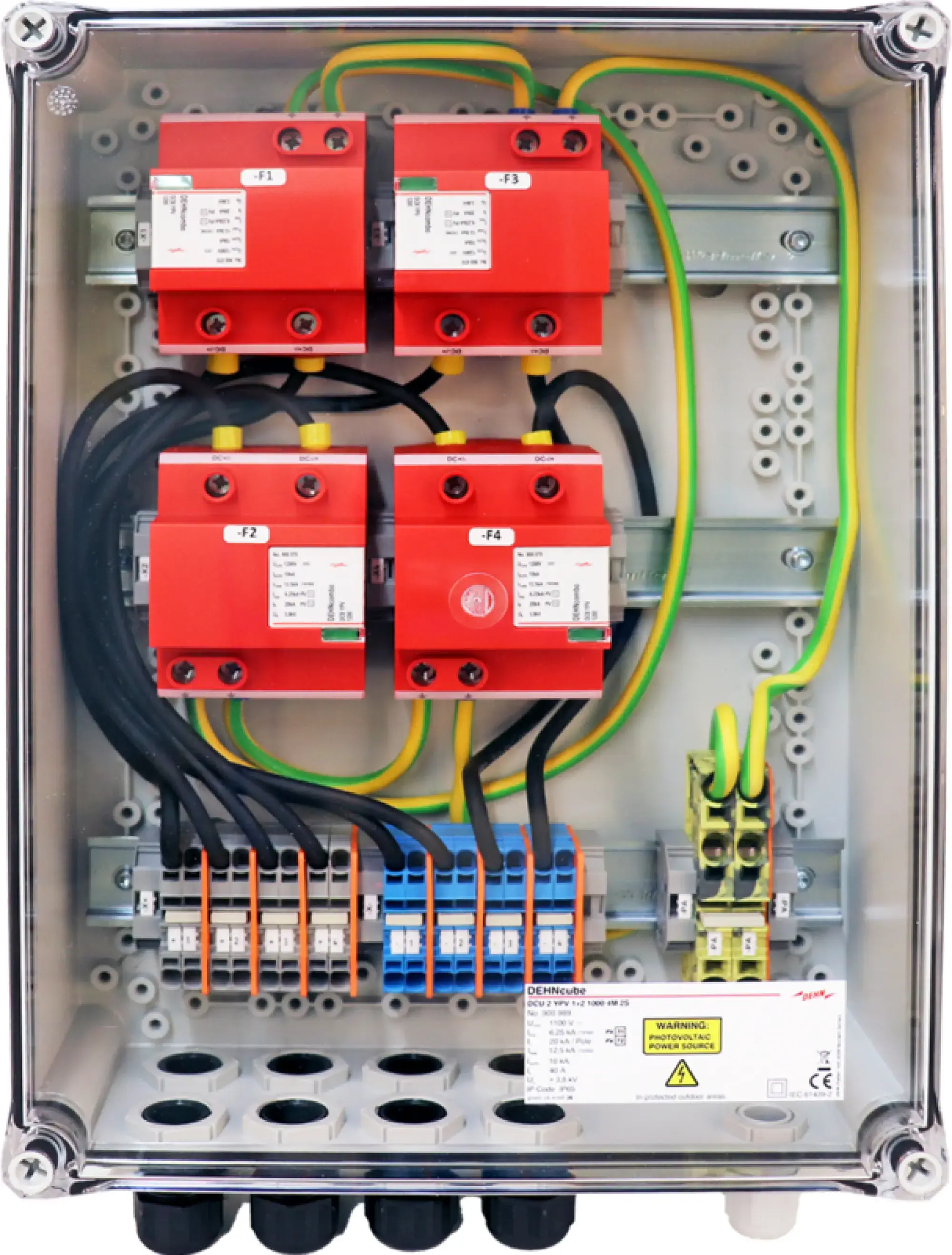 Dehn 900989 GAK Typ 1+2 im Gehaeuse IP65 f. PV-Anl. 4 MPPT mit je 2 Strings b. 1100V DC (img_001) Dehn 900989 GAK Typ 1+2 im Gehaeuse IP65 f. PV-Anl. 4 MPPT mit je 2 Strings b. 1100V DC (img_001)