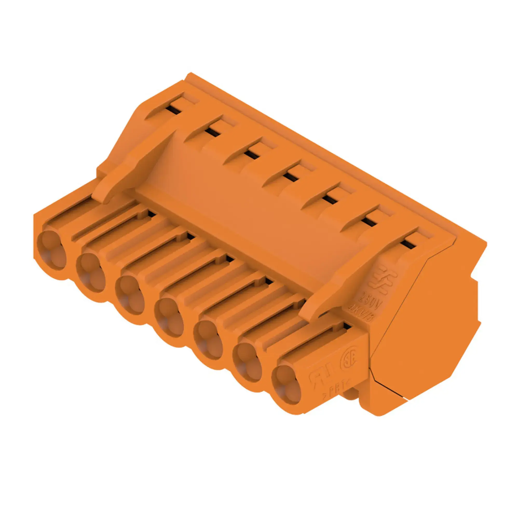 Weidmüller 1946300000 PCB connector (wire connection), 320 V, 17.5 A, Pitch in mm: 5.08, 4 mm², Number of poles: 7, Clamping yoke connection, Box (img_001)