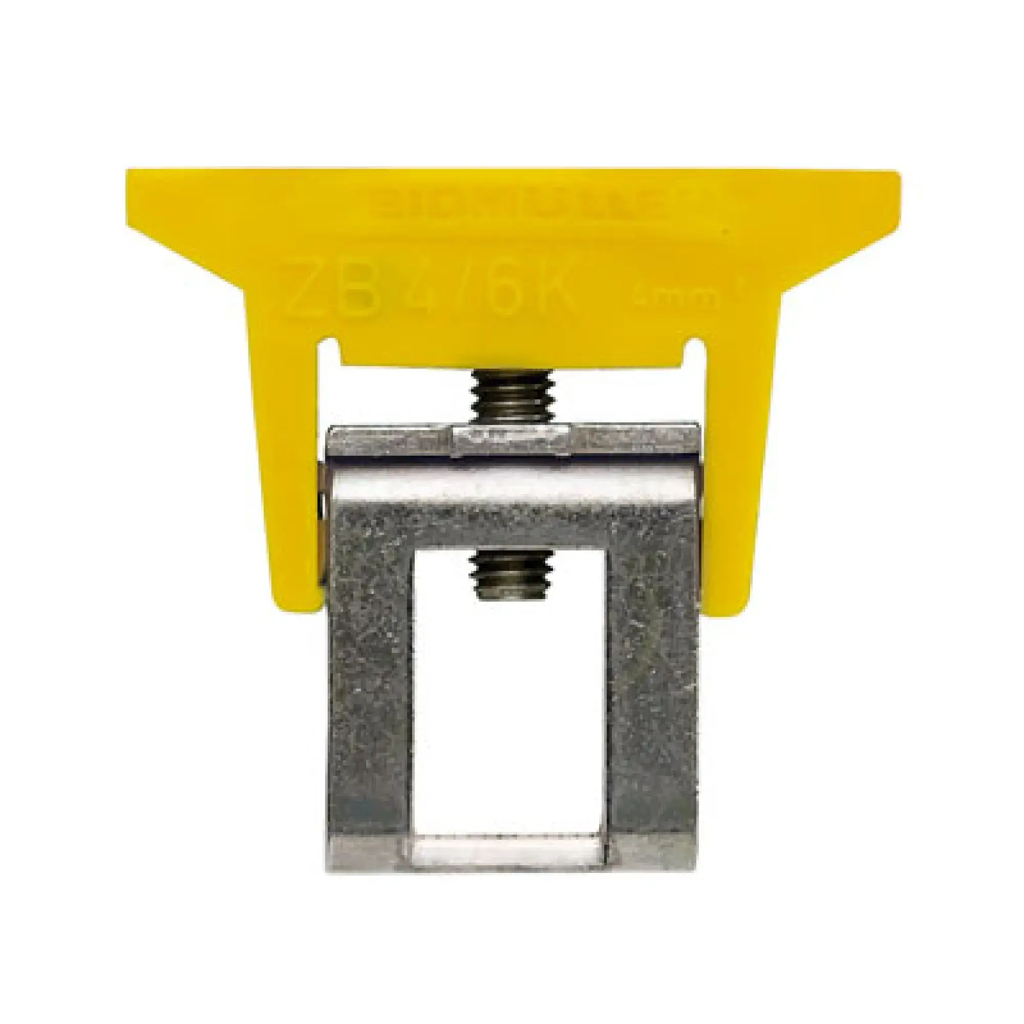 Weidmüller 0565460000 Clamping yoke (bus-bar), Clamping yoke, Green/yellow, 4 mm², Width: 6 mm, M 3, Steel (img_001)