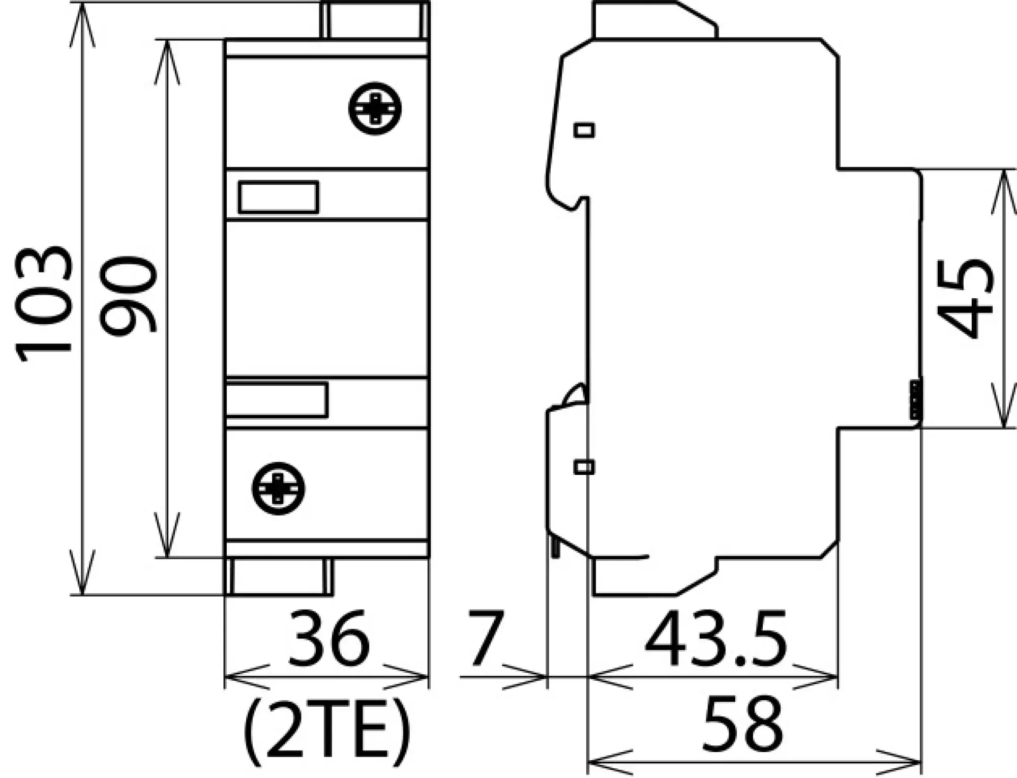 Dehn 950102 Surge arrester Type 2 DEHNguard 1-pole Uc 1000V AC (img_002)