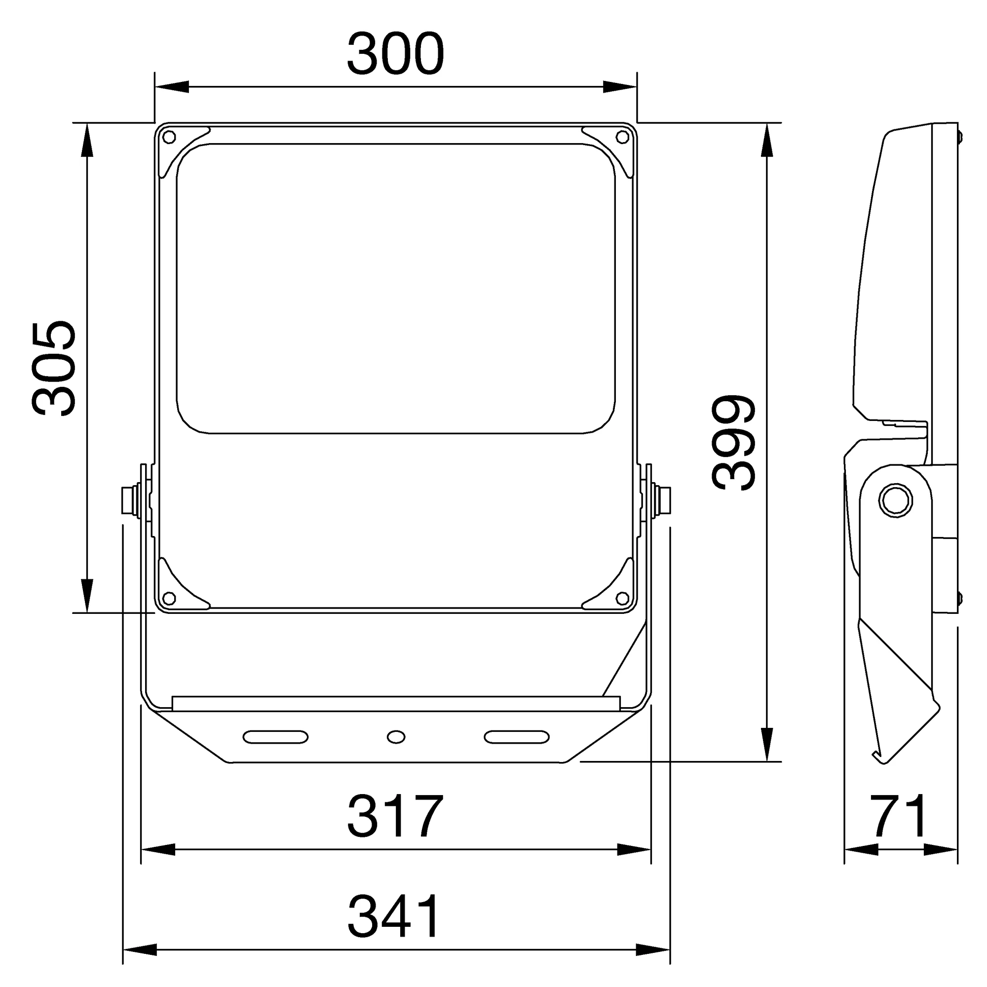 GEWISS GWF1101ZC840 ELIA FL - XL3 200W - ASYMMETRIC - 4000K CRI80 - DALI - IP66 - CLASS I - BLACK (img_002)