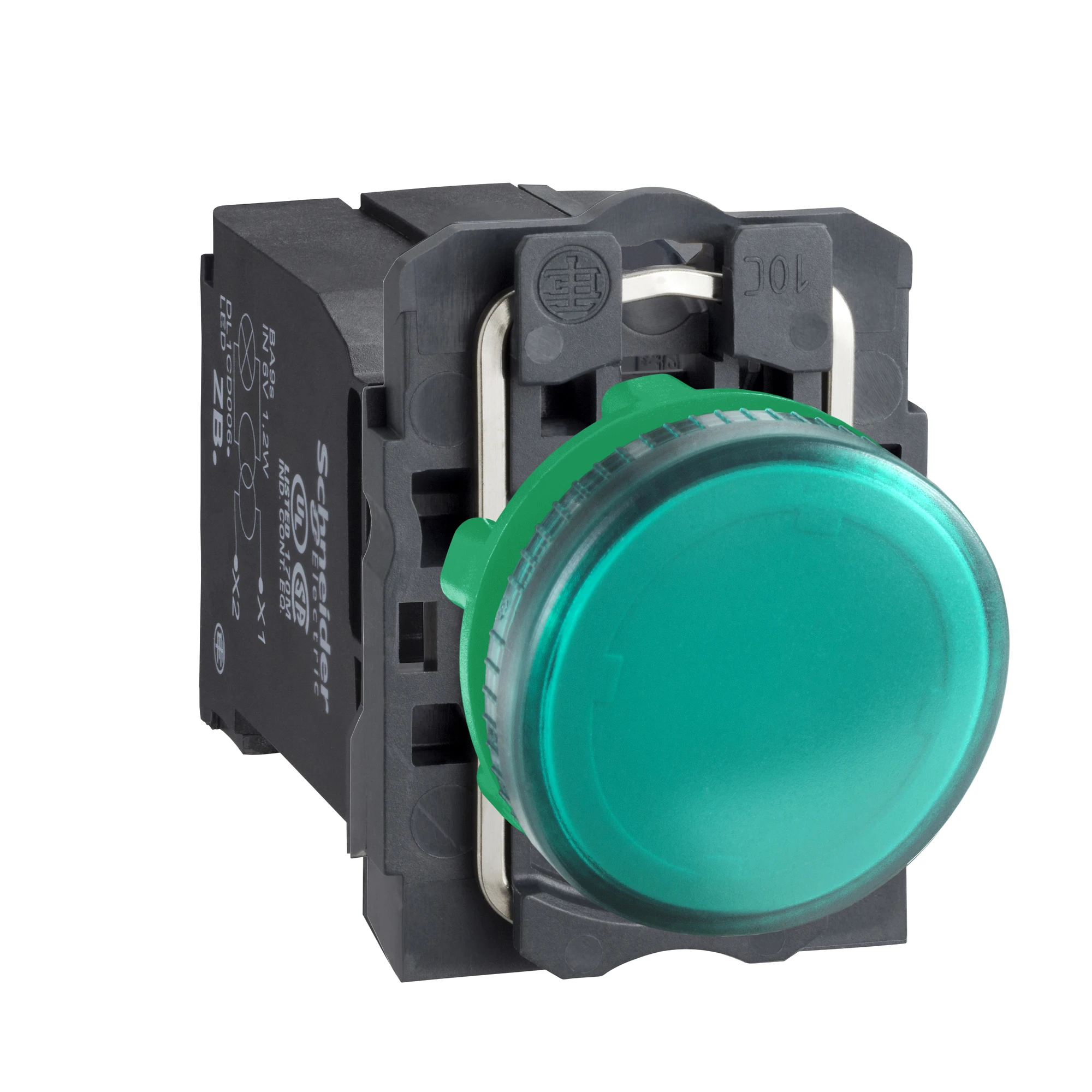 Schneider Electric XB5AV33 Signal indicator, Harmony XB5, plastic, green, 22mm, BA9s bulb, smooth dome, 120V AC (img_001) Schneider Electric XB5AV33 Signal indicator, Harmony XB5, plastic, green, 22mm, BA9s bulb, smooth dome, 120V AC (img_001)