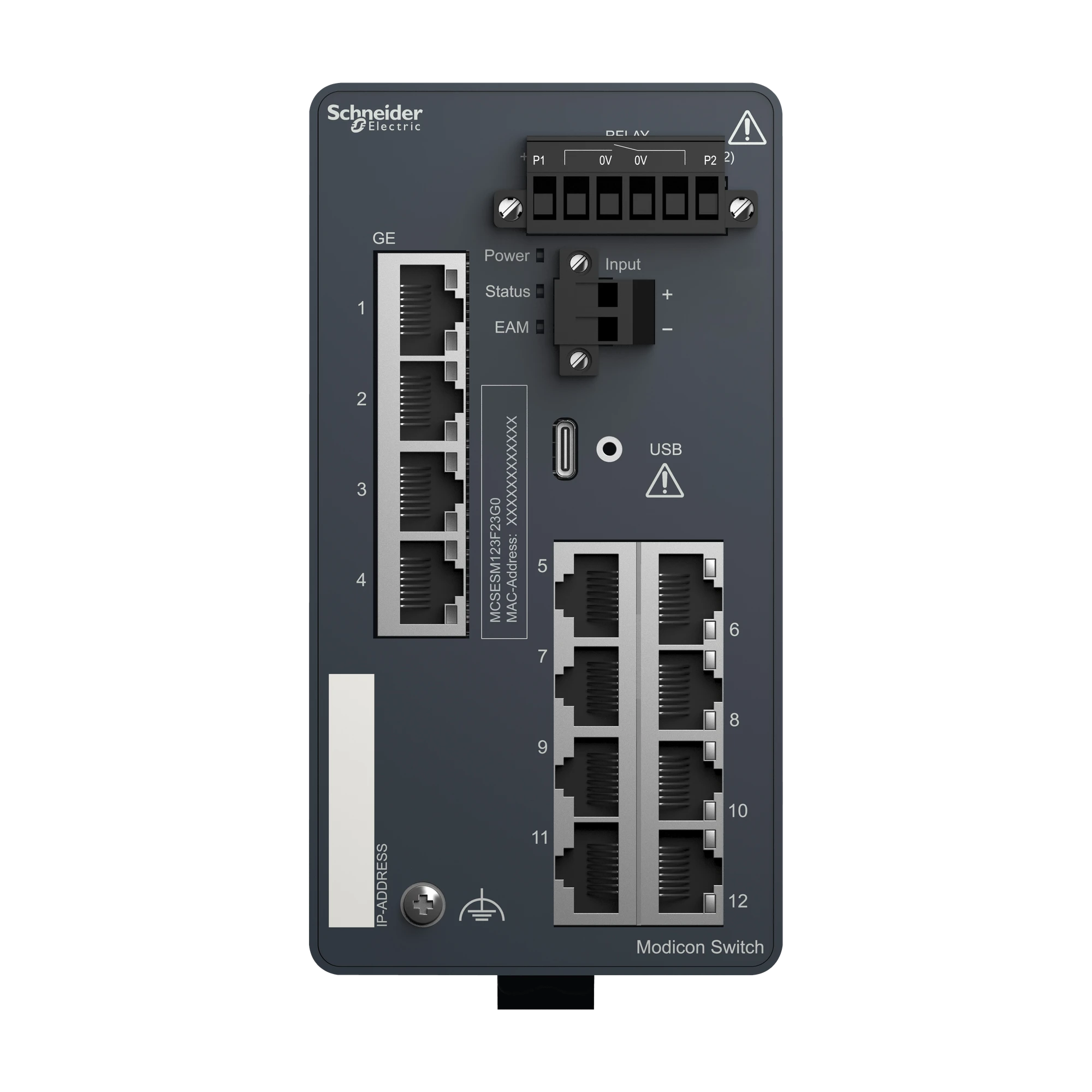 Schneider Electric MCSESM123F23G0 Modicon Managed Switch, 12 Copper Ports (8TX 10/100 + 4TX 100/1000 Mbps) (img_003) Schneider Electric MCSESM123F23G0 Modicon Managed Switch, 12 Copper Ports (8TX 10/100 + 4TX 100/1000 Mbps) (img_003)