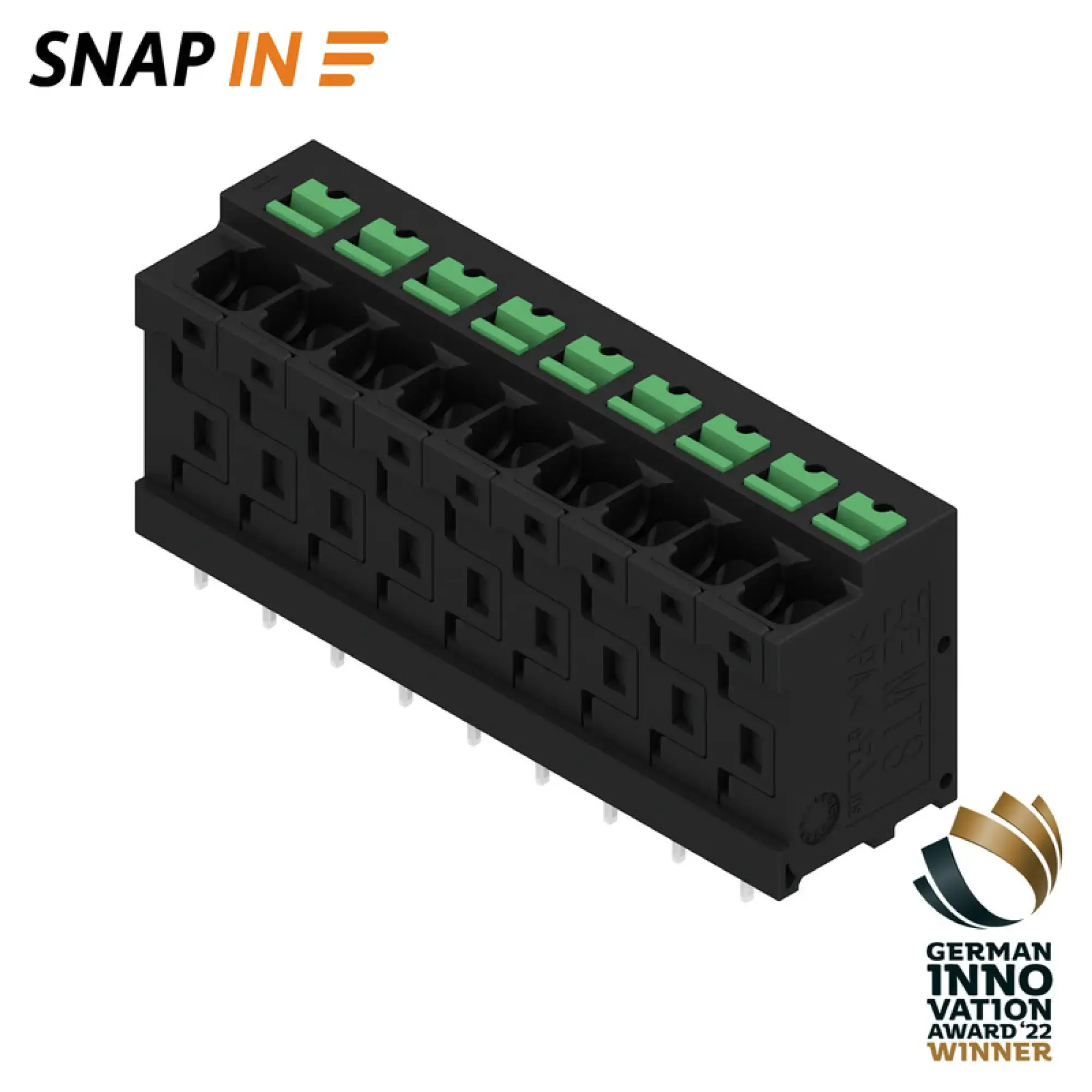 Weidmüller 2913780000 PCB terminal, 320 V, 32 A, Pitch in mm: 5.00, 4 mm², Number of poles: 9, SNAP IN, THT solder connection, 180°, Tube (img_001) Weidmüller 2913780000 PCB terminal, 320 V, 32 A, Pitch in mm: 5.00, 4 mm², Number of poles: 9, SNAP IN, THT solder connection, 180°, Tube (img_001)