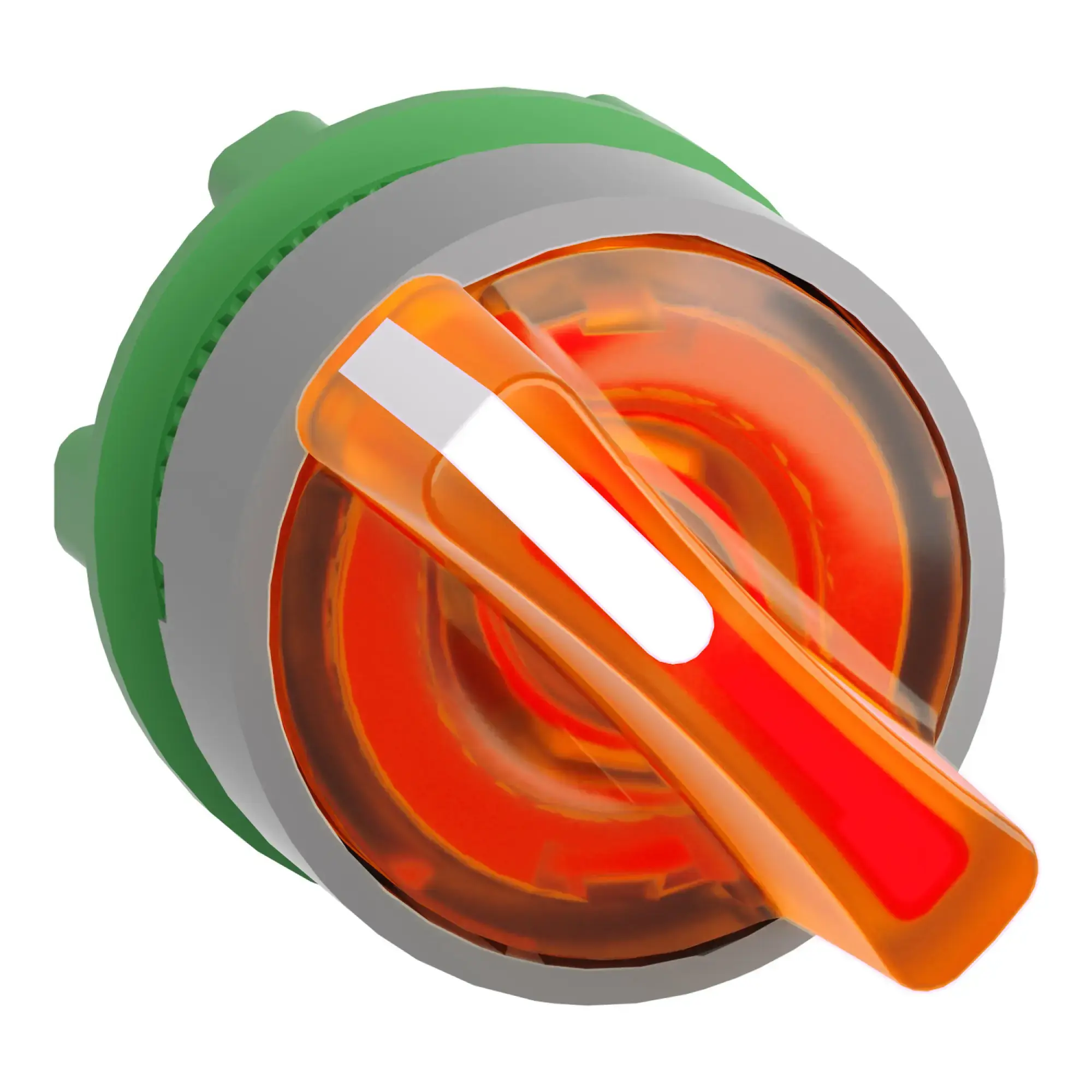 Schneider Electric ZB5AK1453C0 Illuminated selector switch, front element, Harmony XB5, plastic, 22mm, orange, for universal LED, 2 positions, momentary (img_008)