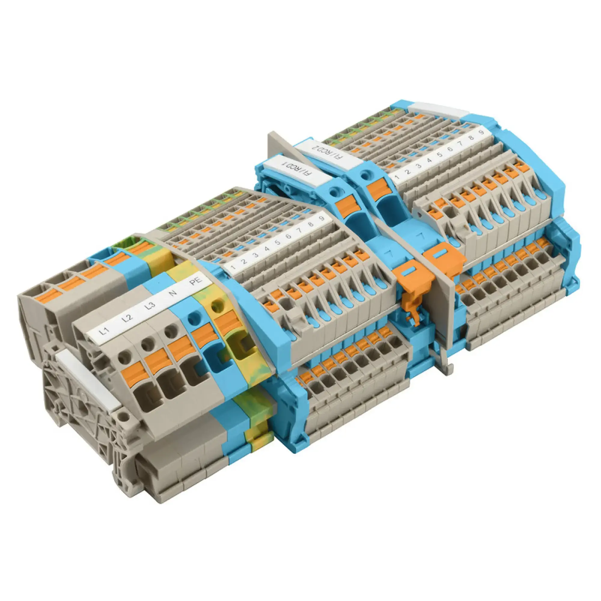 Weidmüller 8000122101 Multi-tier modular terminal, PUSH IN, Miscellaneous, 16 mm², Number of connections: 100, Number of levels: 3, TS 35, V-0, Wemid (img_001) Weidmüller 8000122101 Multi-tier modular terminal, PUSH IN, Miscellaneous, 16 mm², Number of connections: 100, Number of levels: 3, TS 35, V-0, Wemid (img_001)