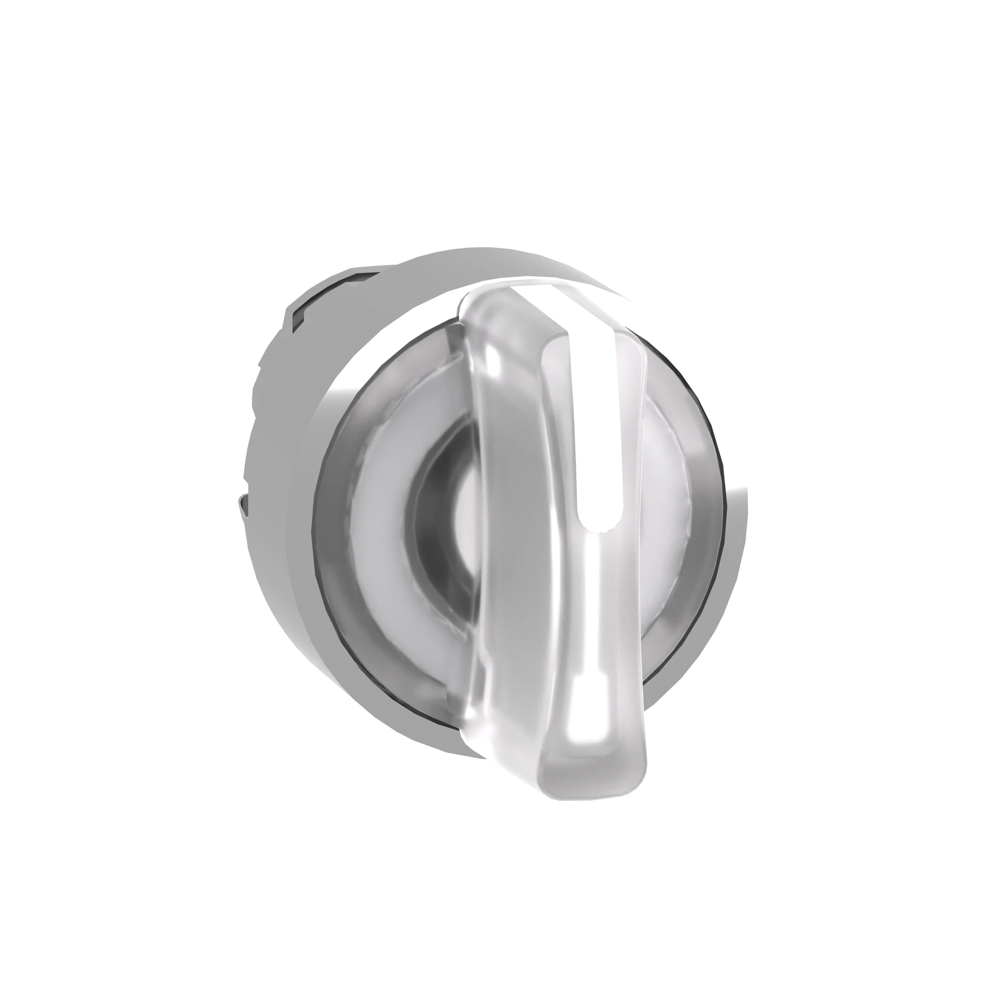 Schneider Electric ZB4BK1313 Illuminated selector switch, front element, Harmony XB4, metal, 22mm, white, for universal LED, 3 positions, latching (img_003)