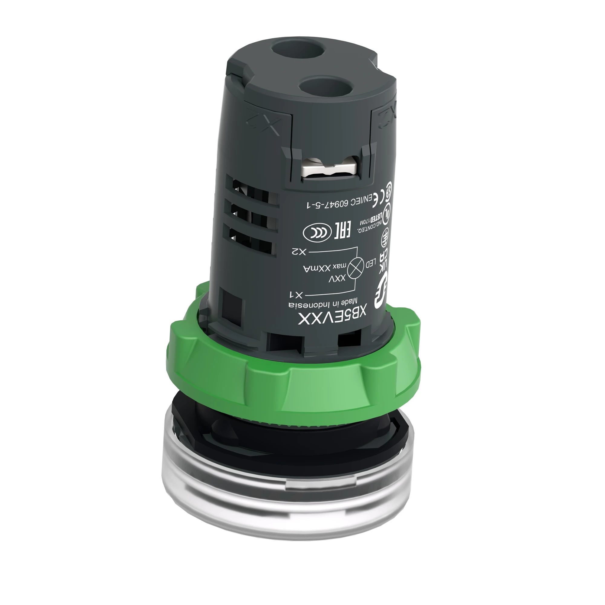 Schneider Electric XB5EVM1 Signal Light, Harmony XB5, Plastic, Monoblock, White, 22mm, Universal LED, Smooth Dome, 230-240V AC (img_007) Schneider Electric XB5EVM1 Signal Light, Harmony XB5, Plastic, Monoblock, White, 22mm, Universal LED, Smooth Dome, 230-240V AC (img_007)