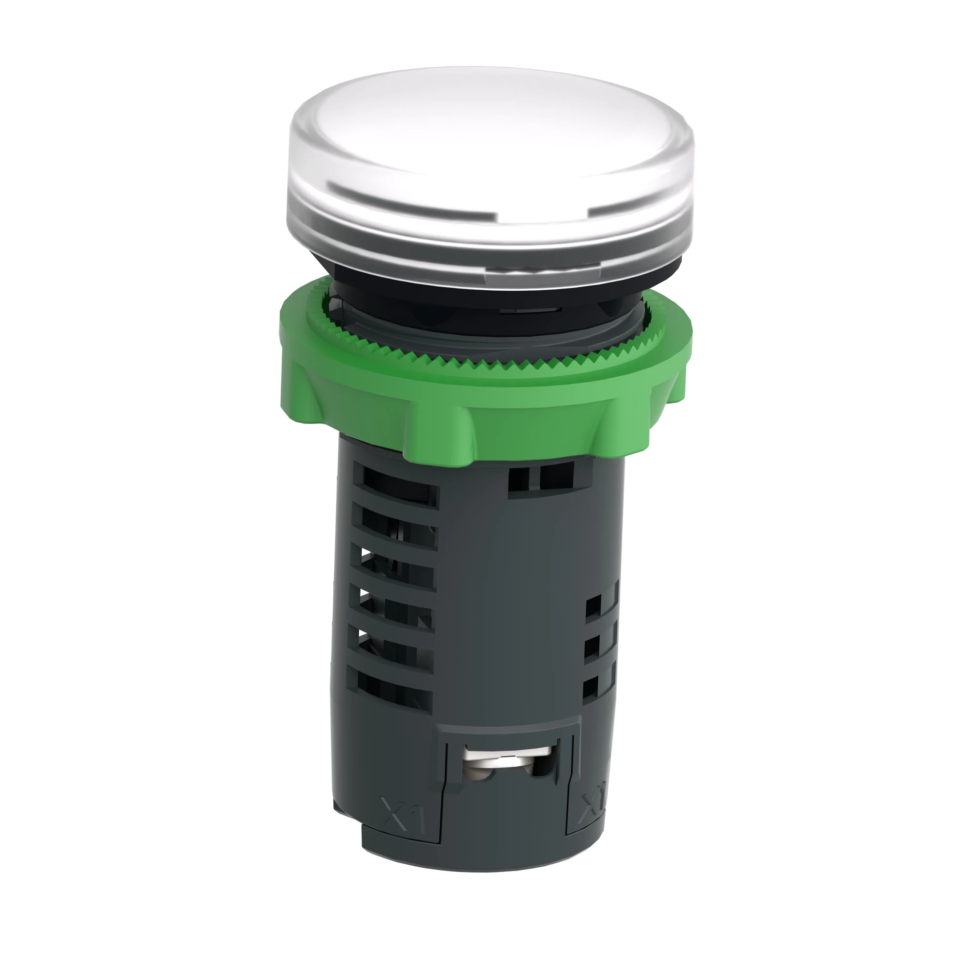 Schneider Electric XB5EVM1 Signal Light, Harmony XB5, Plastic, Monoblock, White, 22mm, Universal LED, Smooth Dome, 230-240V AC (img_003) Schneider Electric XB5EVM1 Signal Light, Harmony XB5, Plastic, Monoblock, White, 22mm, Universal LED, Smooth Dome, 230-240V AC (img_003)