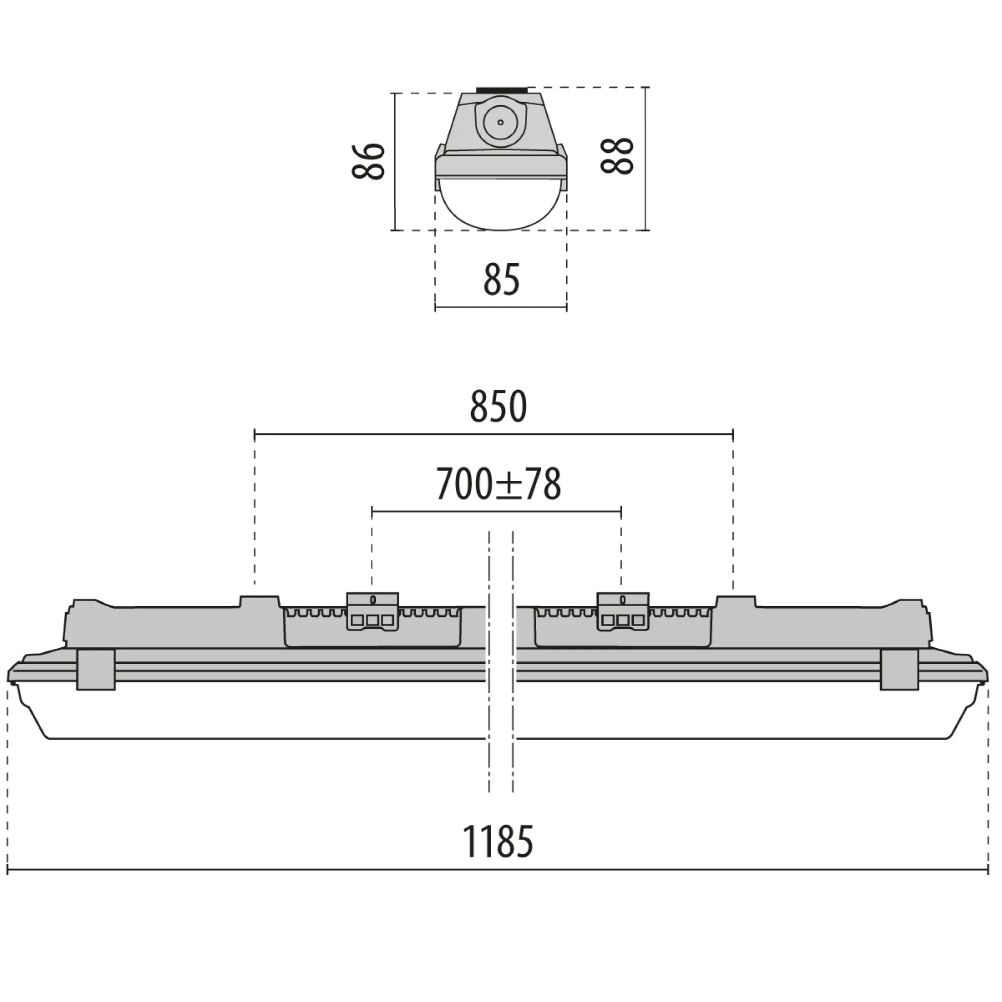 Performance iN Lighting 3103940 LED-Feuchtraumleuchte 4000K 37W statisch symmetrische extrabreite Streuoptik 3103940 (img_003)