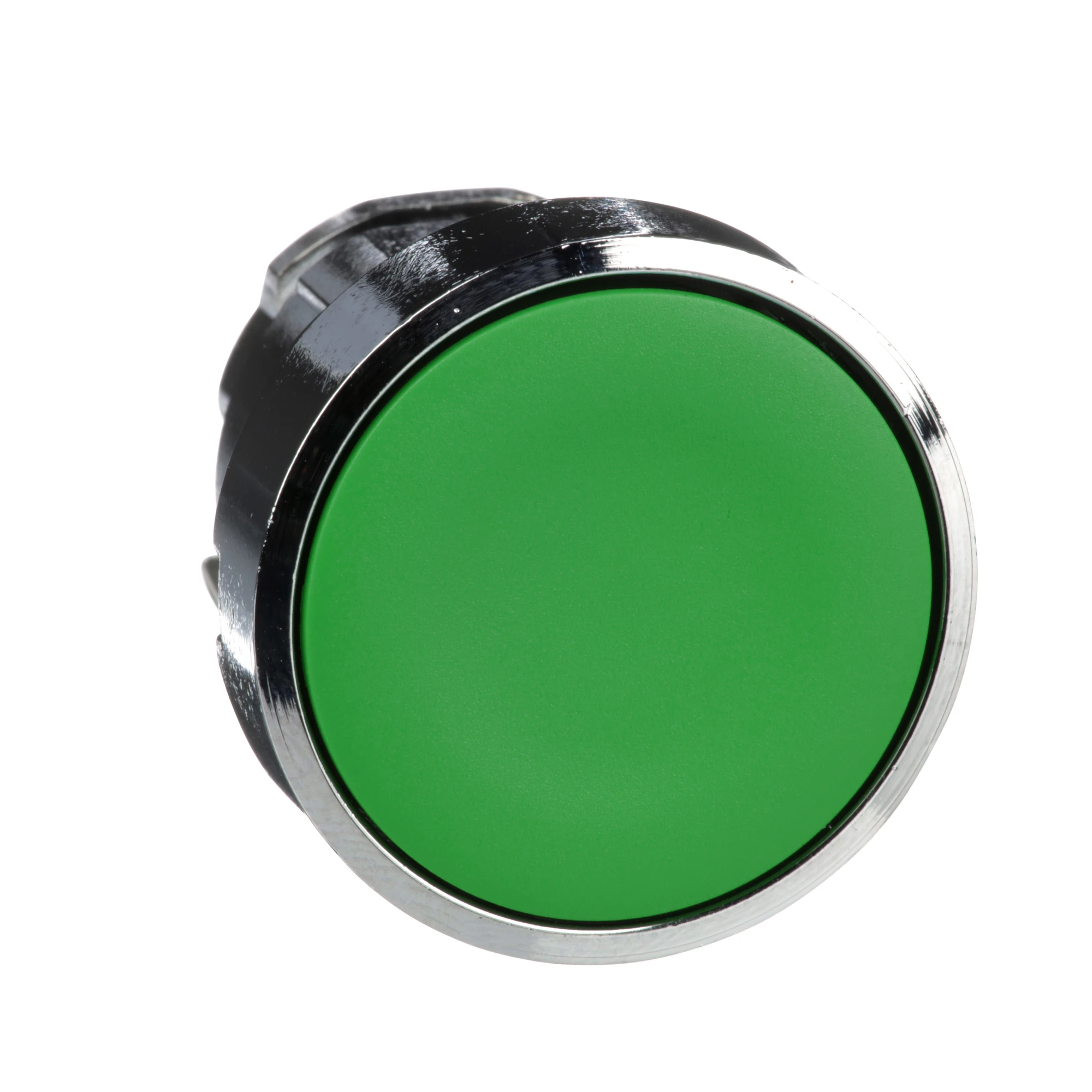 Schneider Electric ZB4BA3 Push-button, Front Element, Harmony XB4, Metal, 22mm, Green, Unlabelled, Momentary (img_001)