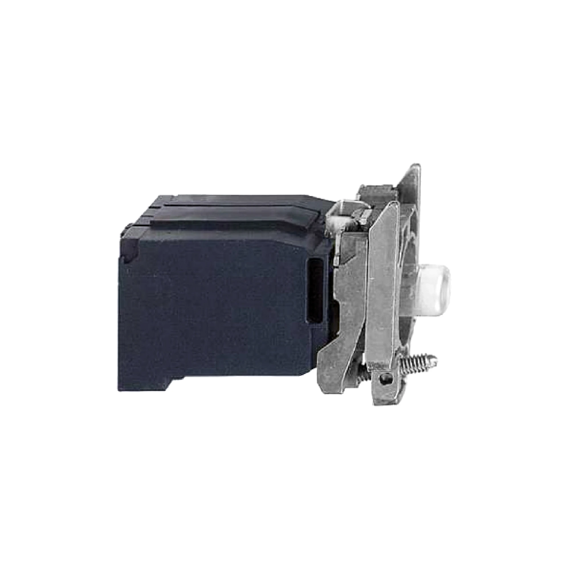 Schneider Electric ZB4BV8 Lamp Socket with Mounting Flange, Harmony XB4, Metal, White, BA9s Incandescent Bulb, Screw Clamp, 440-480V (img_001)