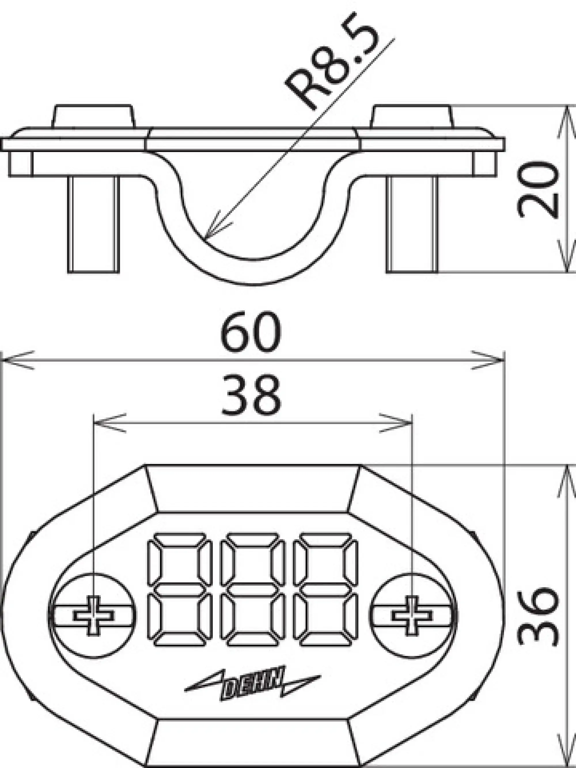 Dehn 484001 Number plate w. embossing, Al f. Rd 16 mm (img_002)