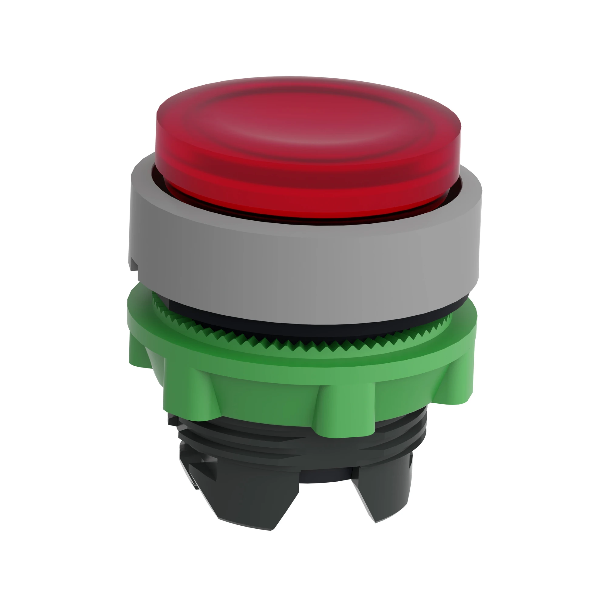 Schneider Electric ZB5AH43C0 Illuminated pushbutton, front element, Harmony XB5, plastic, 22mm, light grey, red, projecting, for universal LED, latching (img_004)
