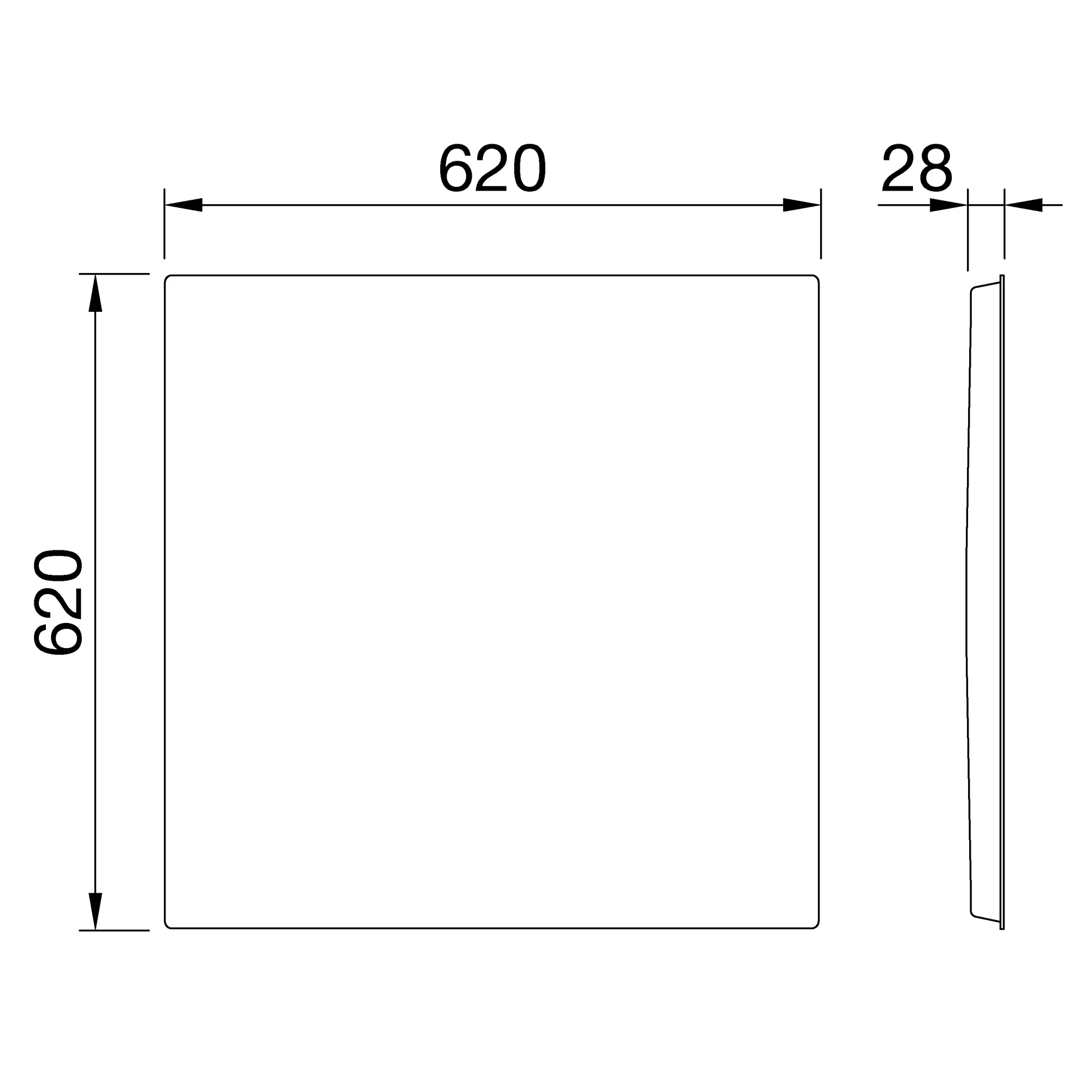 GEWISS GWF1611NT840 ELIA Panel Backlit 620 x 620 4000K CRI80 DALI-steuerbar opale Abdeckung (img_002)