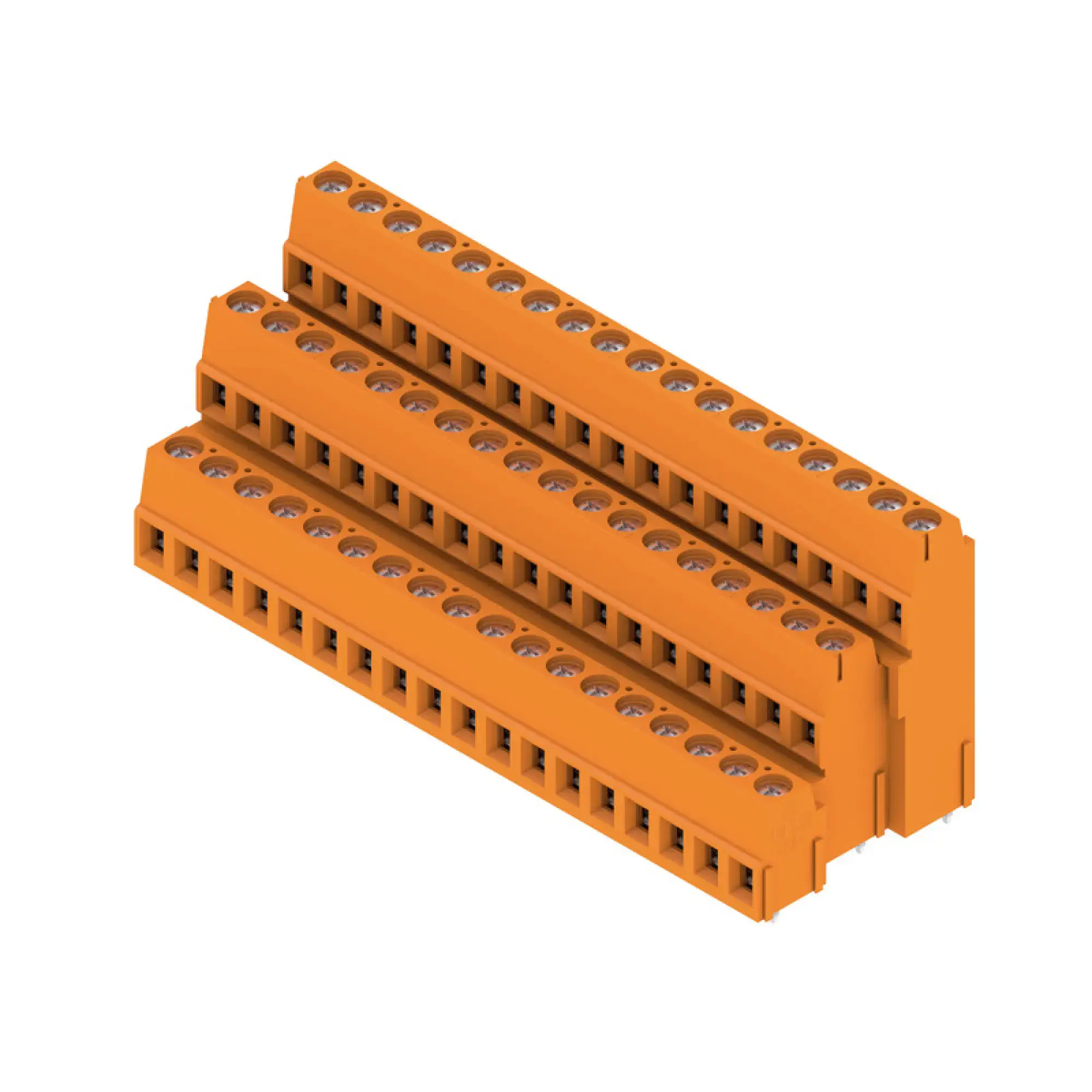 Weidmüller 1769780000 PCB terminal, 320 V, 17.5 A, Pitch in mm: 5.08, 2.5 mm², Number of poles: 54, Clamping yoke connection, THT solder connection, 90°, Box (img_001)