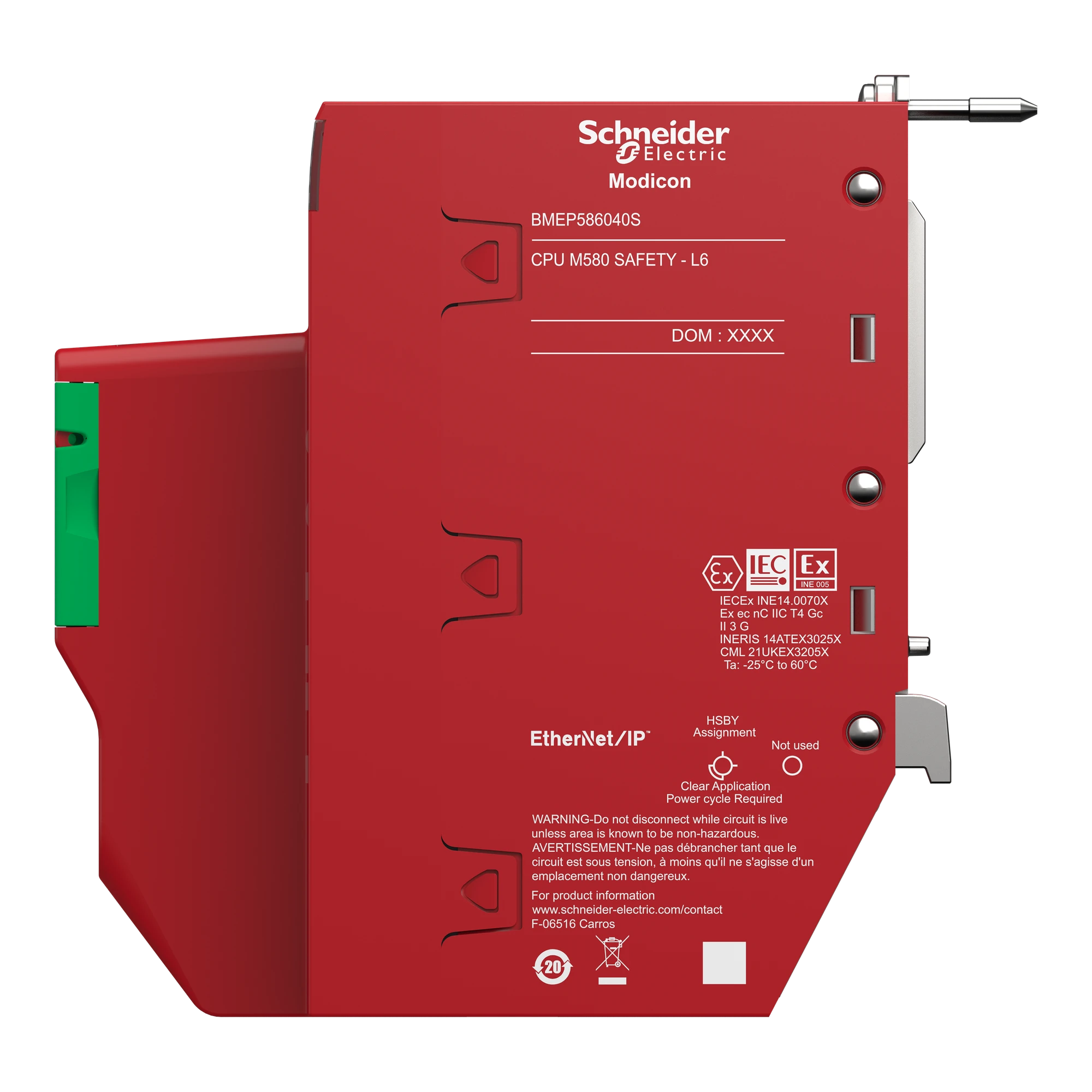 Schneider Electric BMEP586040S Modicon M580S Safety CPU Module, 6040 Level 6 DIO+RIO, 64MB, 61 Eth- & 128 CIP-Safety Devices, 31 Remote I/O Racks (X80 & Quantum) (img_006)