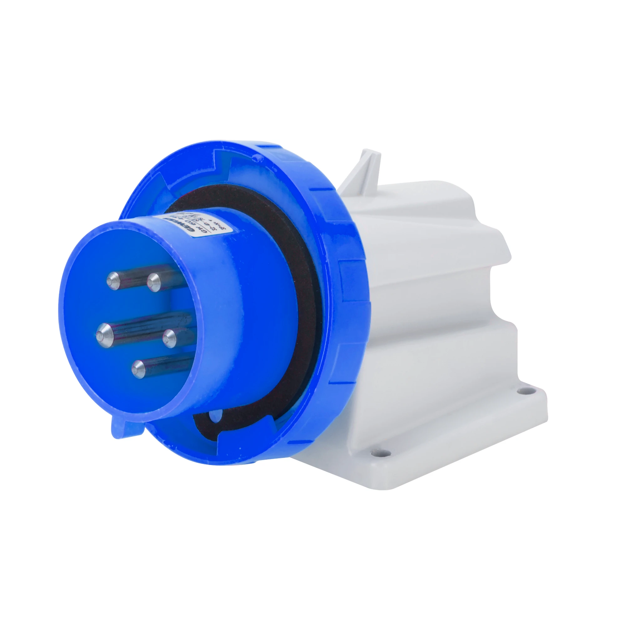 GEWISS GW60439 90° ANGLED SURFACE MOUNTING INLET - IP67 - 3P+N+E 32A 200-250V 50/60HZ - BLUE - 9H - SCREW WIRING (img_001)