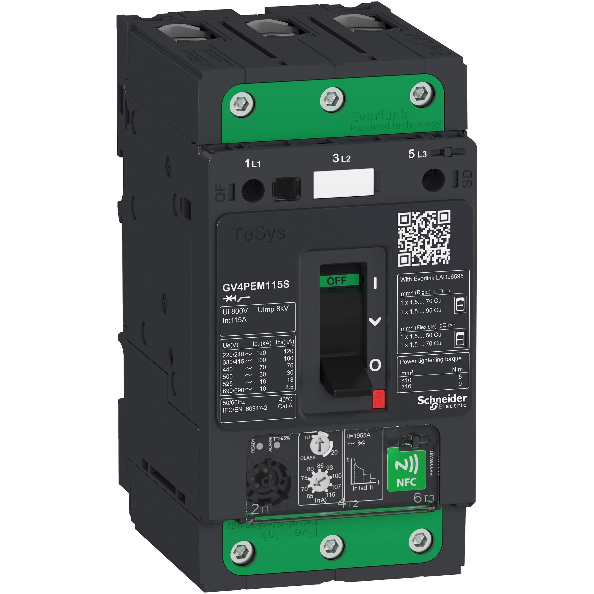 Schneider Electric GV4PEM115S Motor Protection Switch NFC Multi. TeSys GV4 - 115A 3P 100kA - EvLink - Toggle Lever (img_001) Schneider Electric GV4PEM115S Motor Protection Switch NFC Multi. TeSys GV4 - 115A 3P 100kA - EvLink - Toggle Lever (img_001)