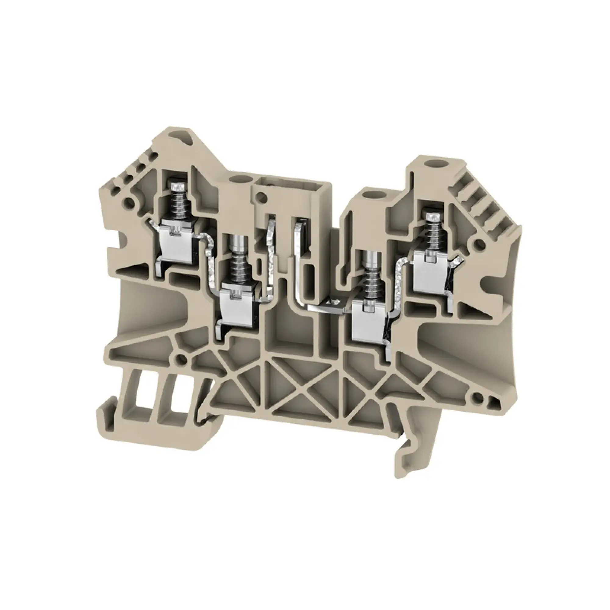 Weidmüller 2436360000 Test-disconnect terminal, Screw connection, dark beige, 4 mm², 27 A, 500 V, Number of connections: 4, Number of levels: 1 (img_001) Weidmüller 2436360000 Test-disconnect terminal, Screw connection, dark beige, 4 mm², 27 A, 500 V, Number of connections: 4, Number of levels: 1 (img_001)