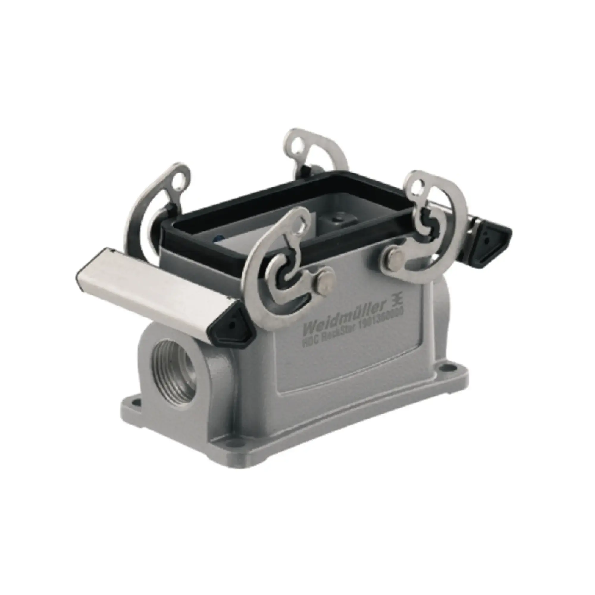 Weidmüller 1654380000 Housing (industry plug-in connectors), Base housing, Side-locking clamp on lower side, Size: 4, IP65 (in plugged condition) (img_001) Weidmüller 1654380000 Housing (industry plug-in connectors), Base housing, Side-locking clamp on lower side, Size: 4, IP65 (in plugged condition) (img_001)