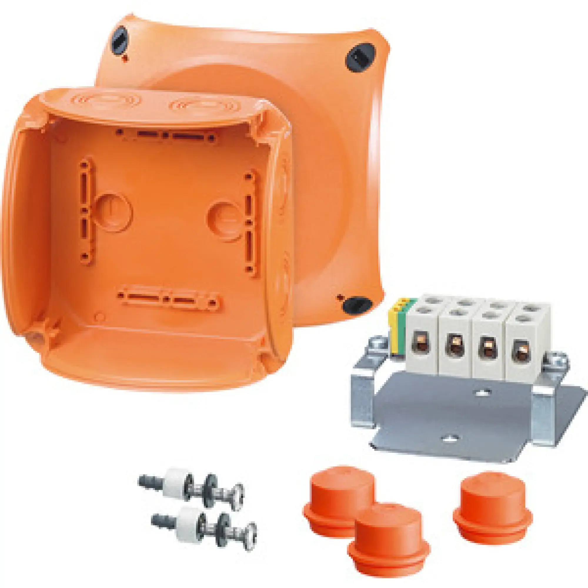 Hensel 62000183 Kabelabzweigkasten mit Funktionserhalt, 1,5-6 qmm, 5polig, Thermoplast FK 0606 (img_001)