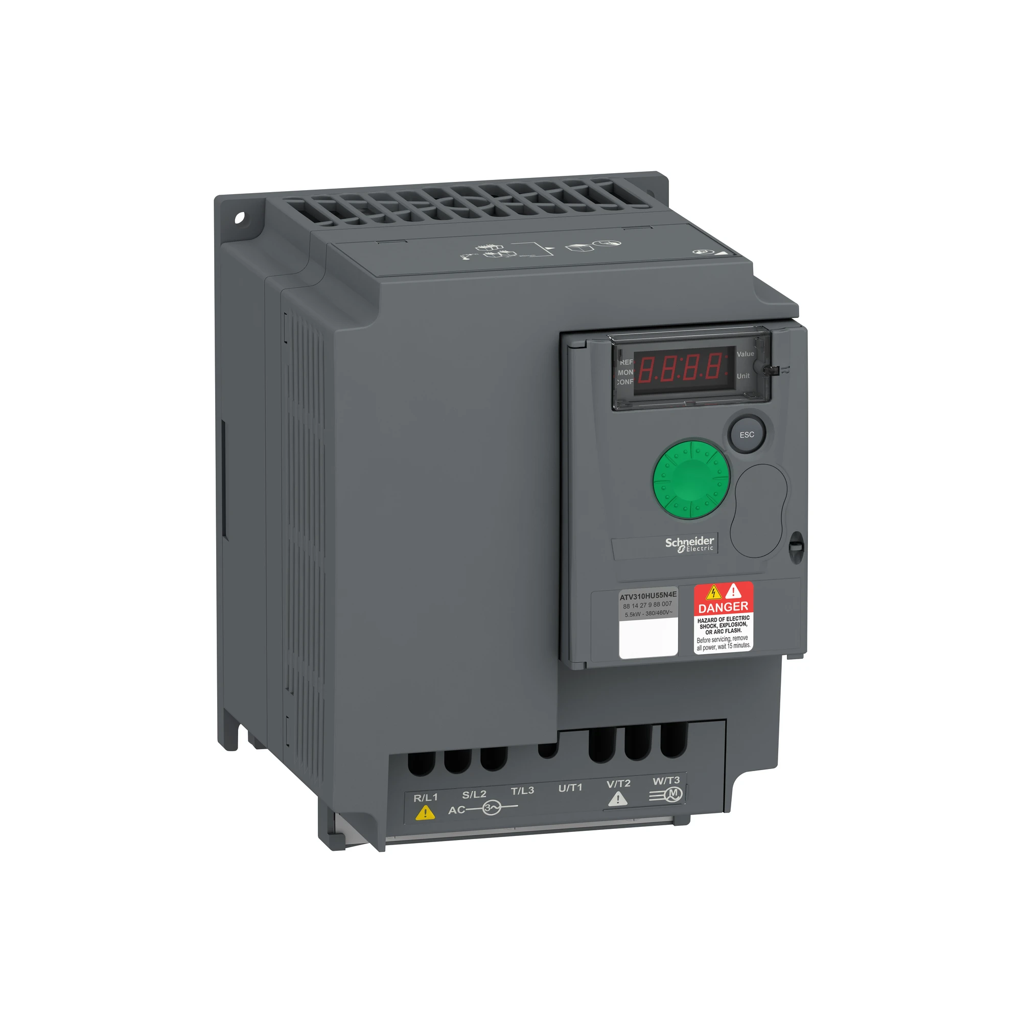 Schneider Electric ATV310HU55N4E Frequenzumrichter, Easy Altivar 310, 5,5kW, 380-460V AC, 3-phasig, ohne Filter (img_001)