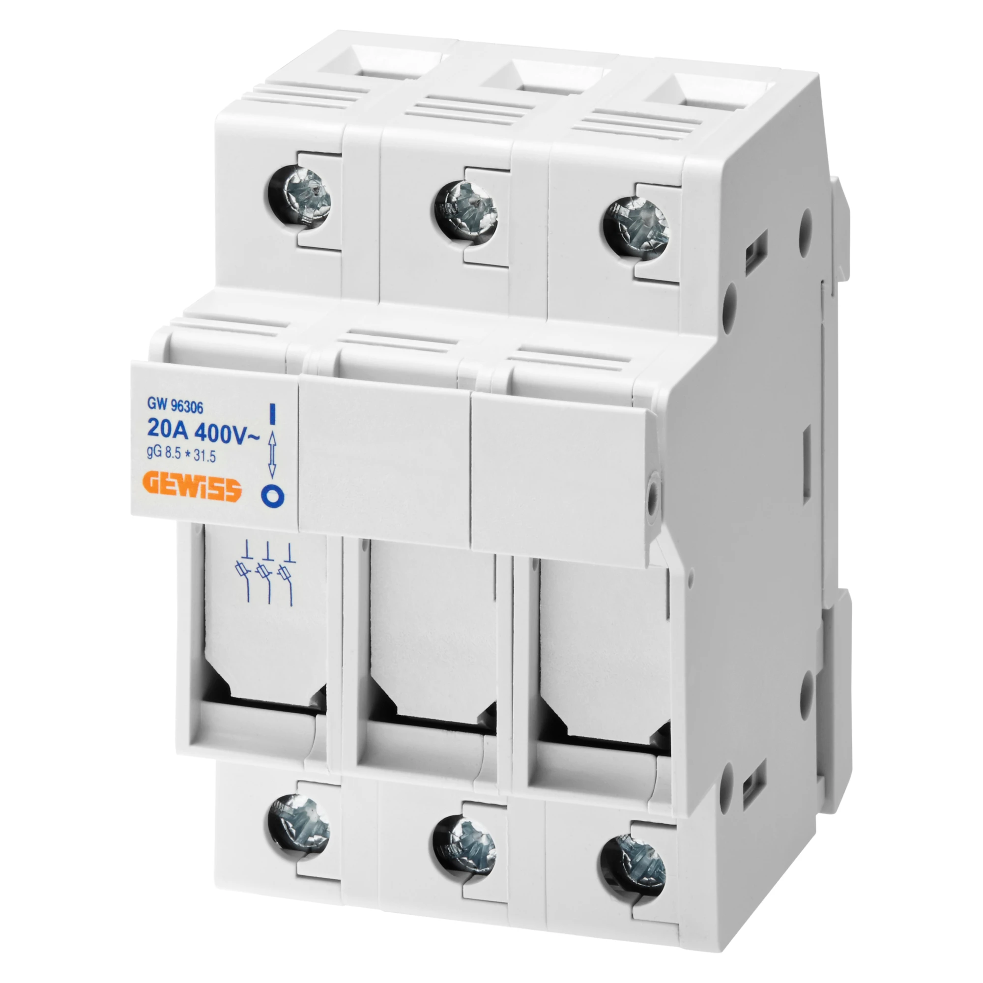 GEWISS GW96306 Sicherungslasttrennschalter 400V AC 20A 3P Zylindersicherung 8.5x31.5 3TE (img_001) GEWISS GW96306 Sicherungslasttrennschalter 400V AC 20A 3P Zylindersicherung 8.5x31.5 3TE (img_001)