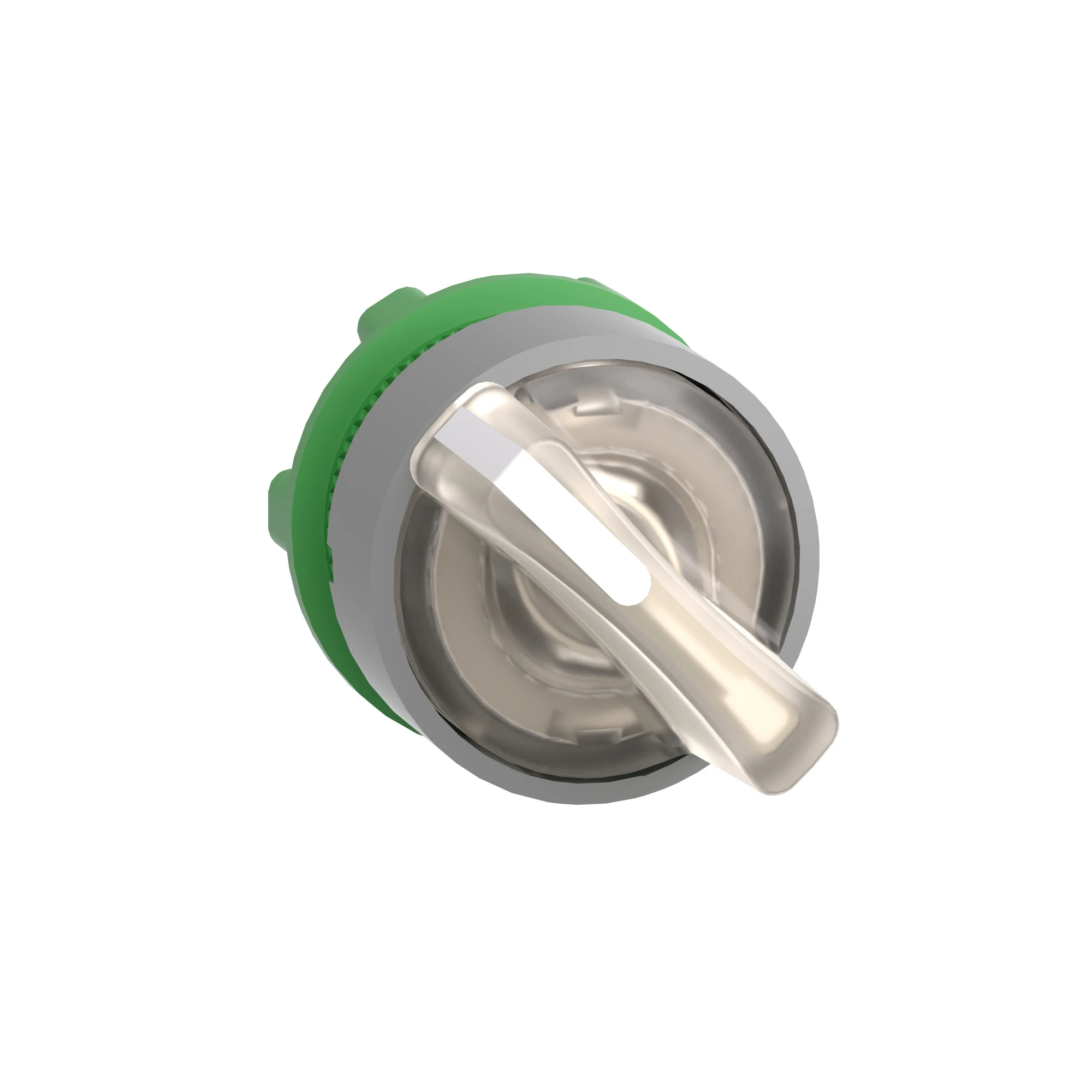 Schneider Electric ZB5AK1413C0 Pilot light selector switch, front element, Harmony XB5, plastic, 22mm, white, for universal LED, 2 positions, momentary (img_002)